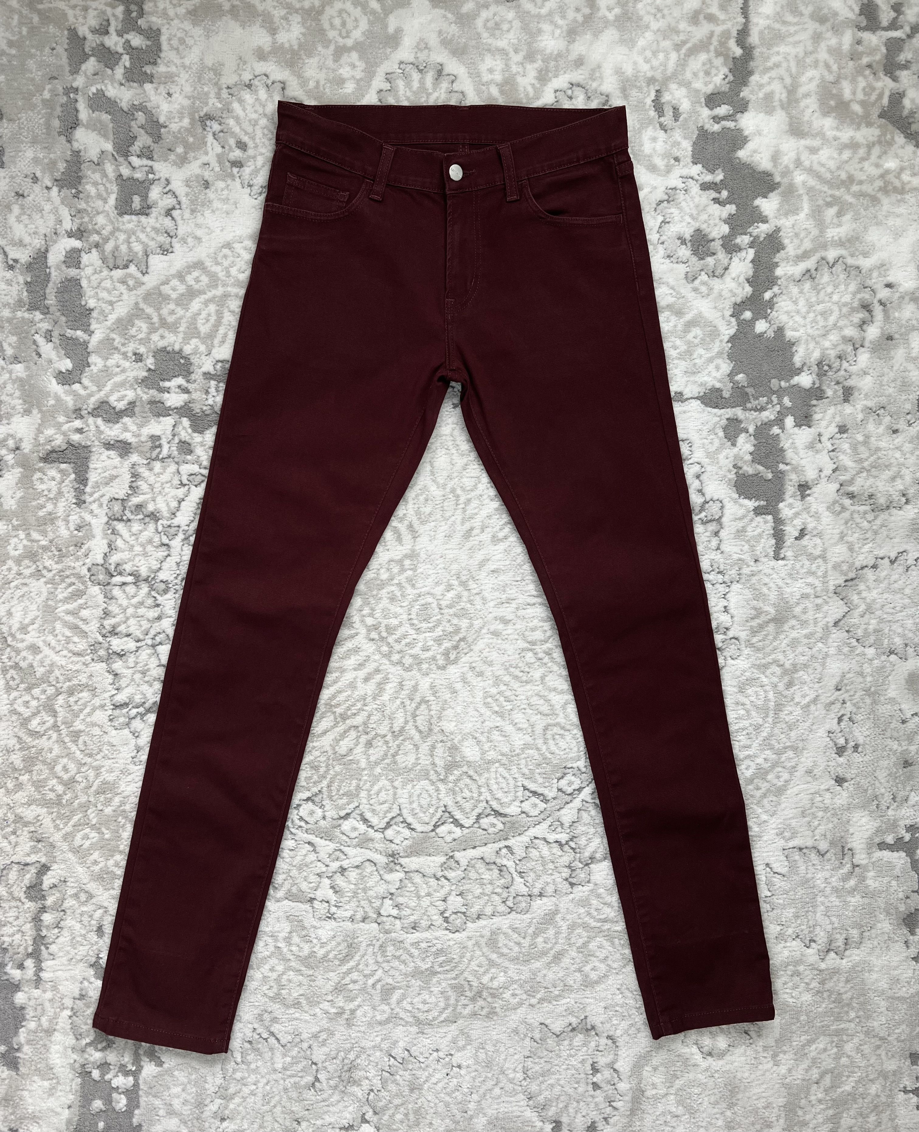 Carhartt Wip Carhartt WIP Rebel Pant Burgundy Stretch Slim Fit 31 Size US 31 - 2 Thumbnail