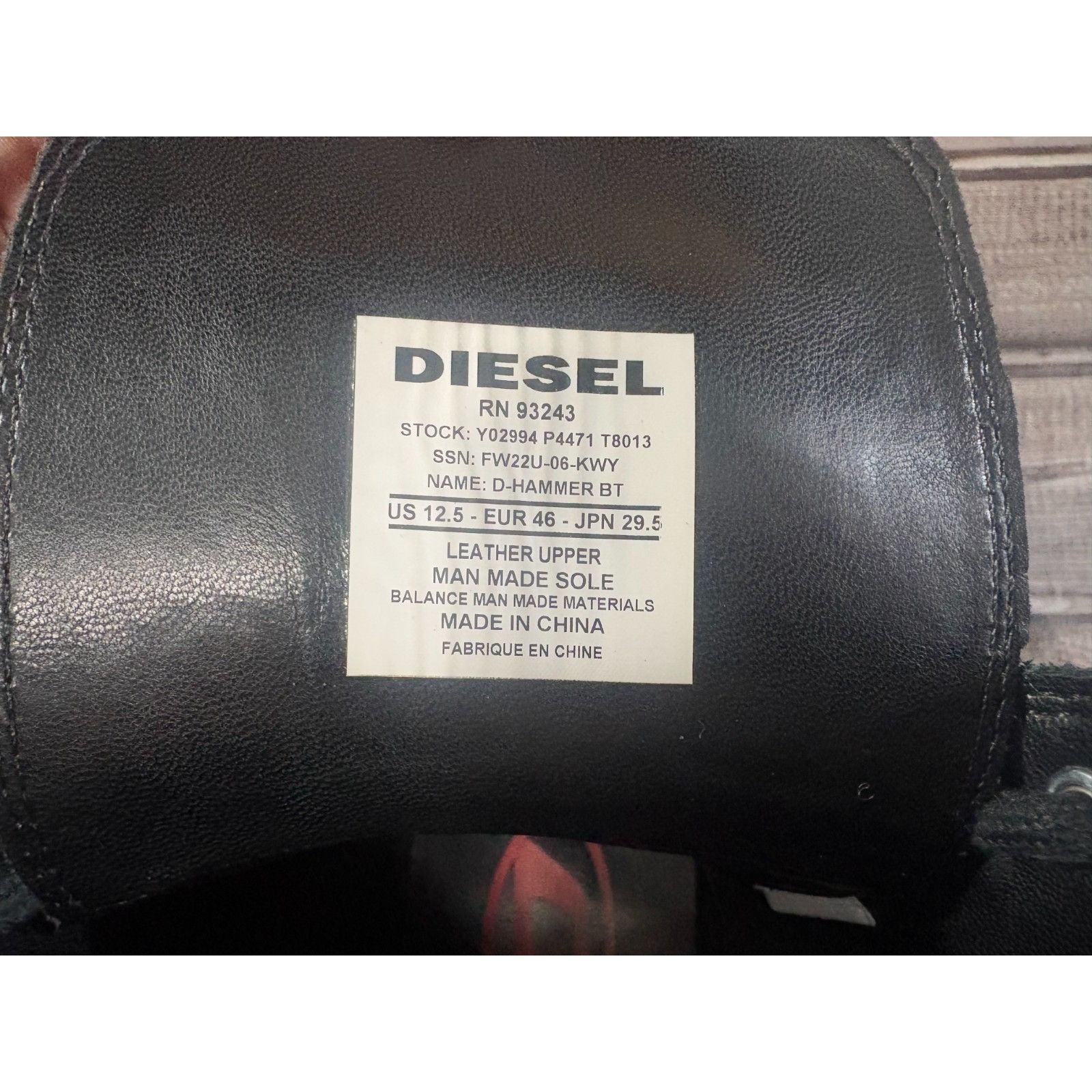 Diesel Diesel D-Hammer BT Gloss Leather Boots size 12.5 US color bl Size US 12.5 / EU 45-46 - 9 Thumbnail