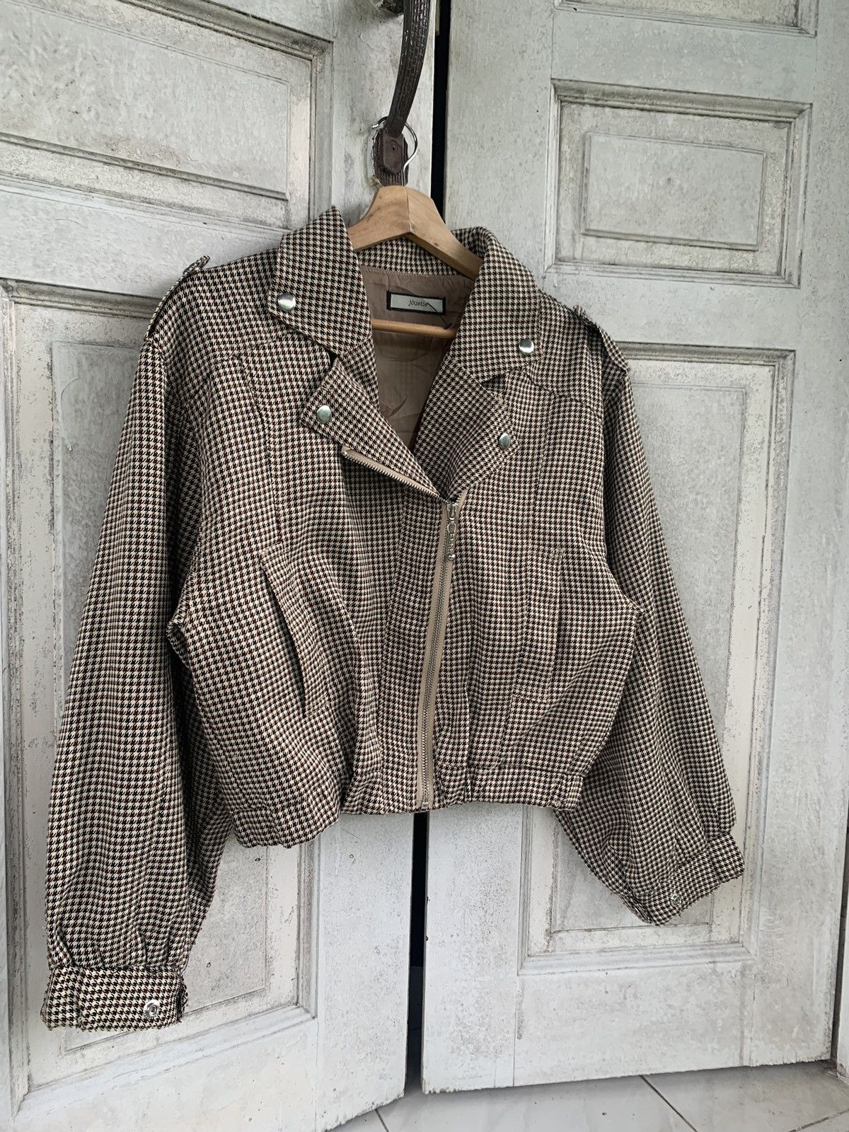 Japanese Brand Rarely Jouetie Double Collar Punk Jacket Size S / US 4 / IT 40 - 1 Thumbnail