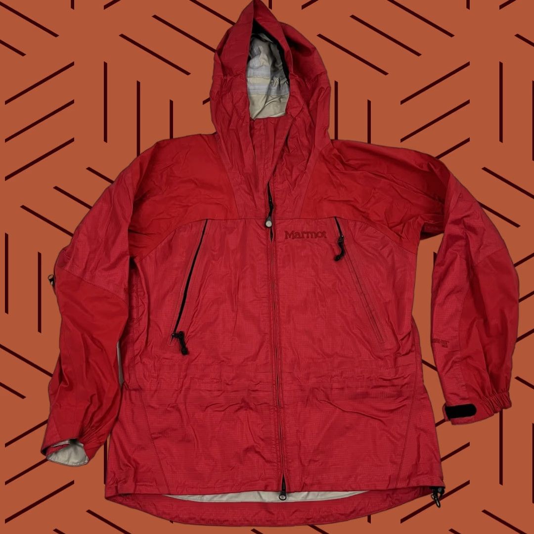 Marmot VINTAGE Marmot Gore Tex XCR Rain Jacket Womens M Red Hooded Outdoor Jacket Size M / US 6-8 / IT 42-44 - 1 Thumbnail
