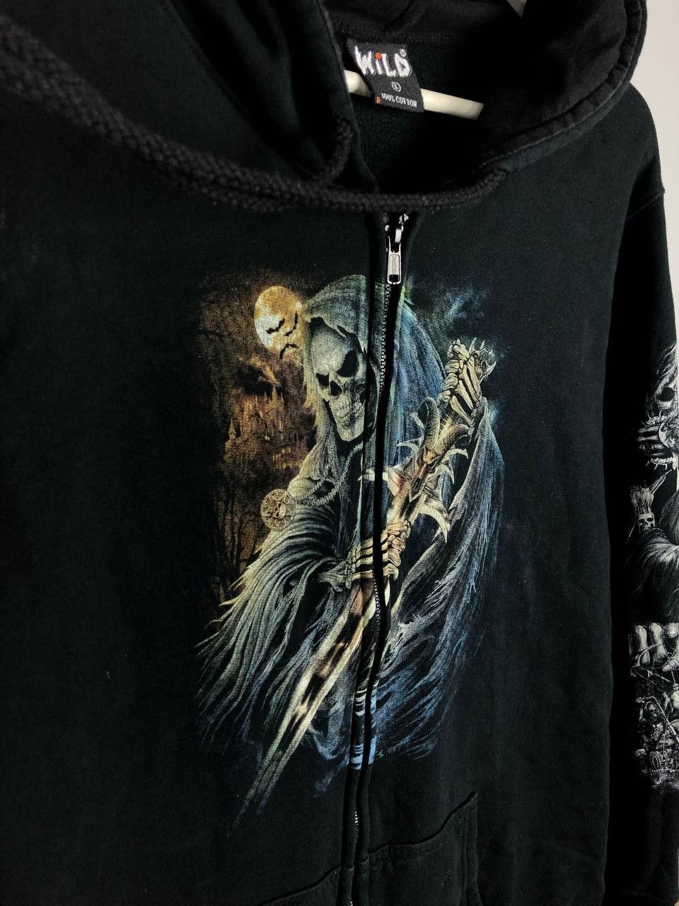 Other Wild Zip Hoodie Skeleton Satan Death Jacket size L Size US L / EU 52-54 / 3 - 7 Thumbnail