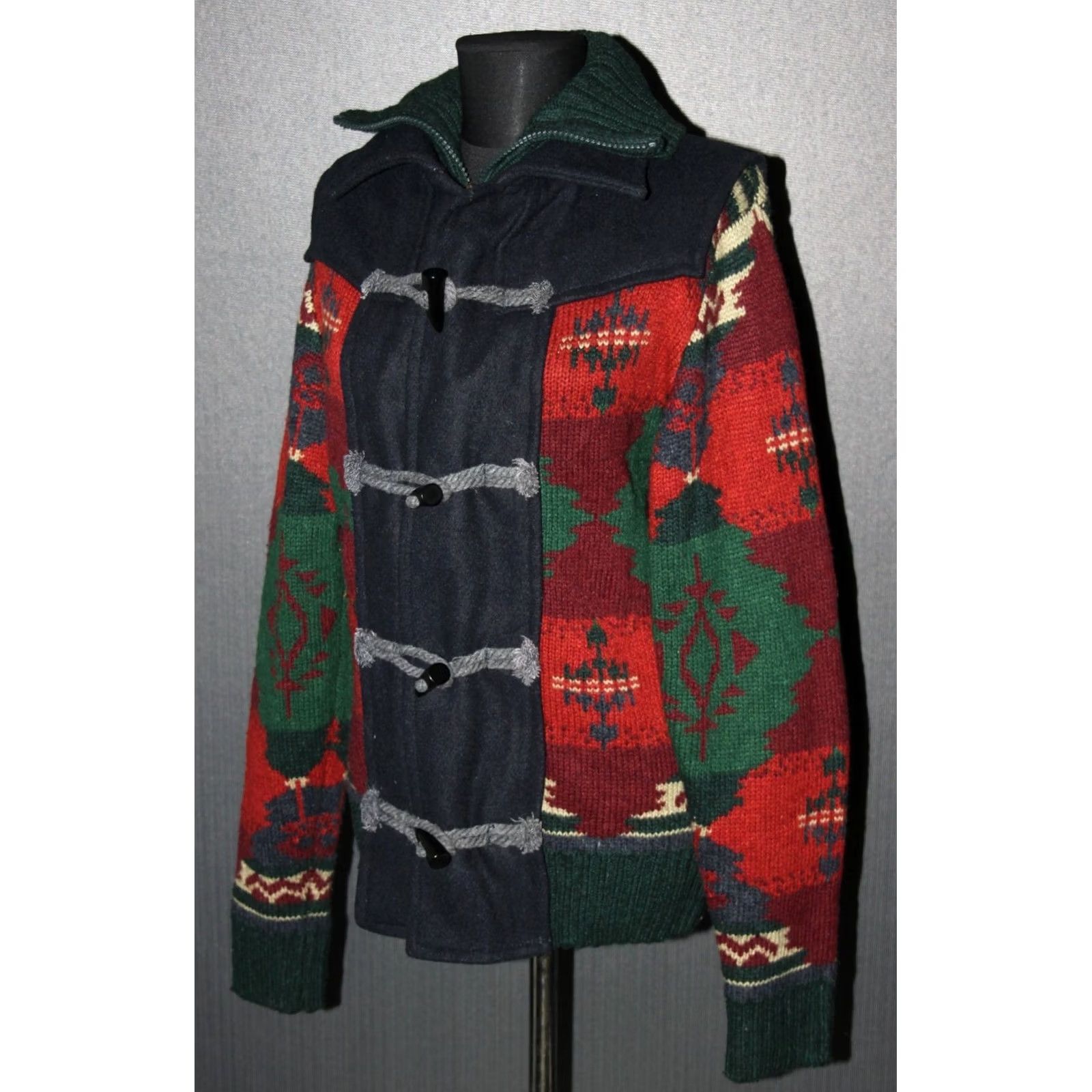 Desigual Desigual Multicoloured Wool Overcoat Jacket L Womens Barcelona Coat Size L / US 10 / IT 46 - 2 Thumbnail