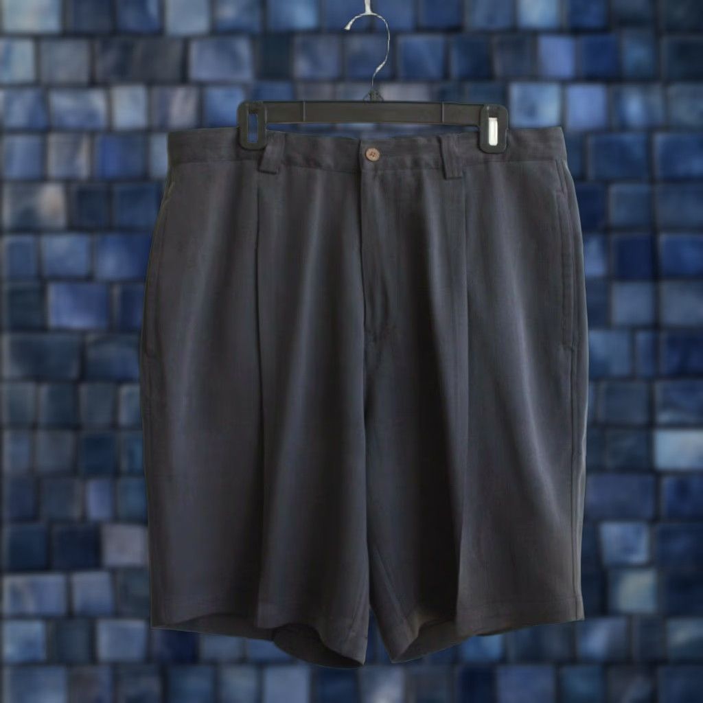 Tommy Bahama Tommy Bahama Mens Grey Shorts 100% Silk Dress Shorts Size 35 Pants Size US 35 - 1 Thumbnail