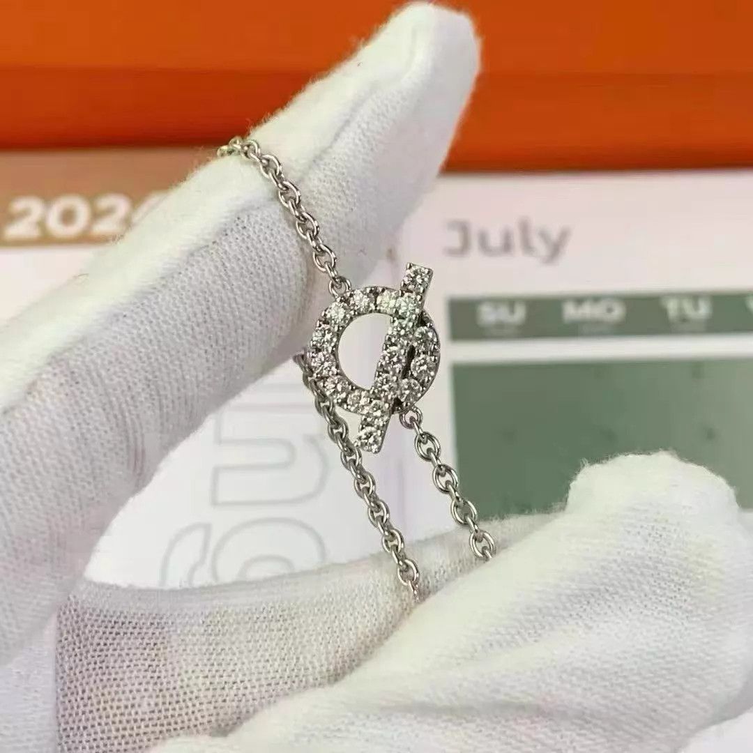Hermes Hermès Finesse Q Pave Diamond Bracelet 16.5cm NM Box Size ONE SIZE - 3 Thumbnail