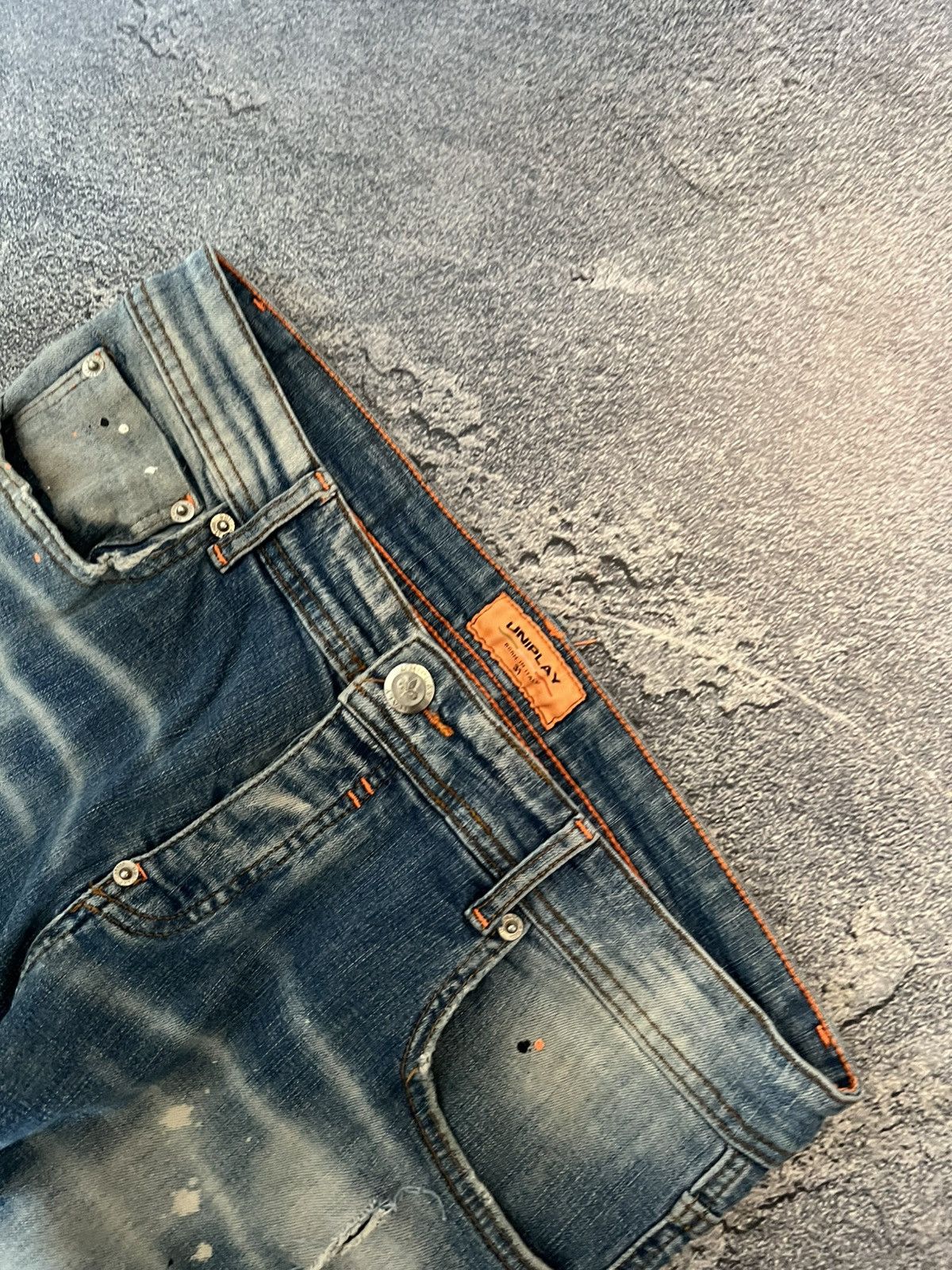 Japanese Brand Distressed Skinny Swag Glamour Jean / Japanese Grunge Faded Size US 32 / EU 48 - 5 Thumbnail