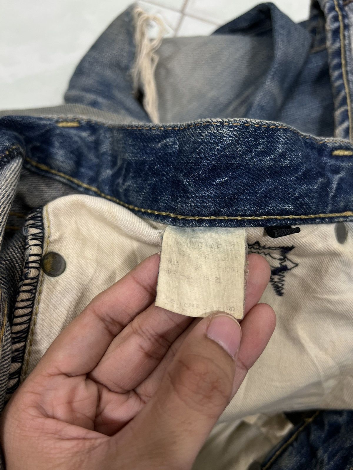 Hysteric Glamour 🔥 VINTAGE HYSTERIC GLAMOUR BROKEN DYED DISTRESSED SLIM FIT Size US 29 - 18 Thumbnail