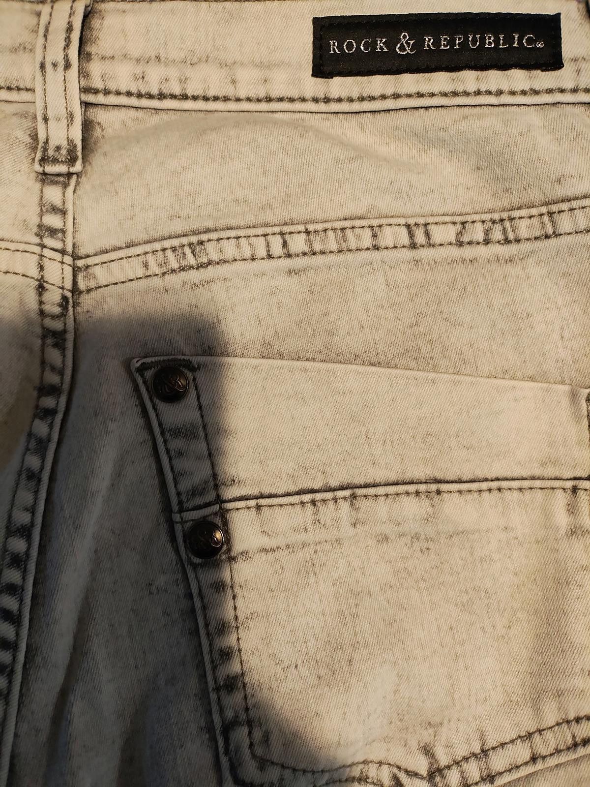 Rock & Republic Rock & Republic Women's Slim Fit Light Beige Jeans Size 32" / US 10 / IT 46 - 7 Thumbnail