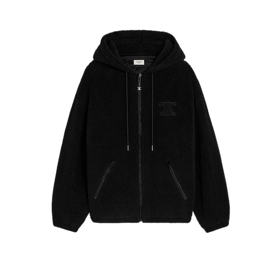 CELINE $2600 Hooded Wool/Fleece Jacket New & Authentic (Men'