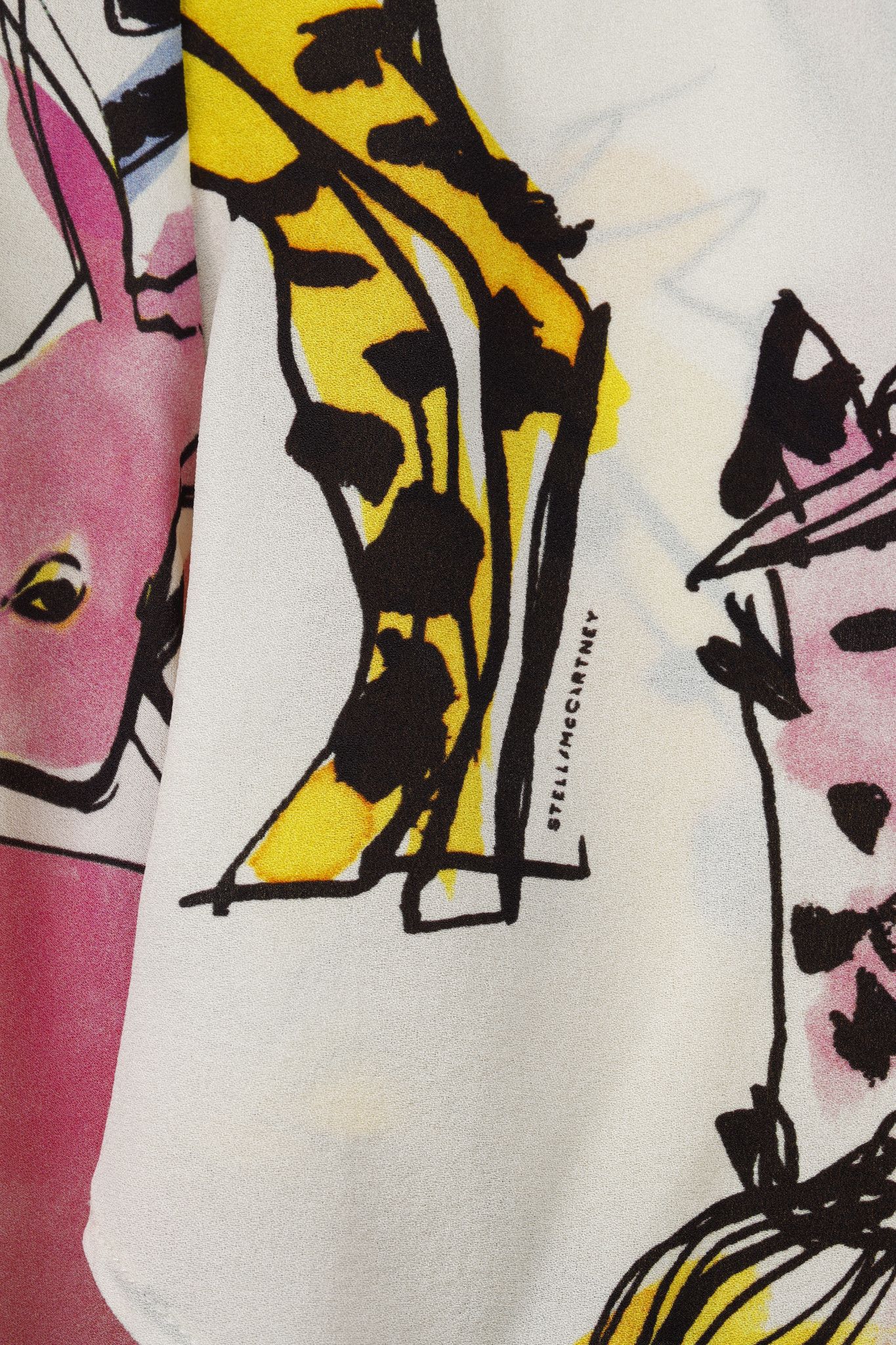 Stella McCartney Stella McCartney Resort 2020 White Horse-Print Midi Dress Size XS / US 0-2 / IT 36-38 - 9 Thumbnail