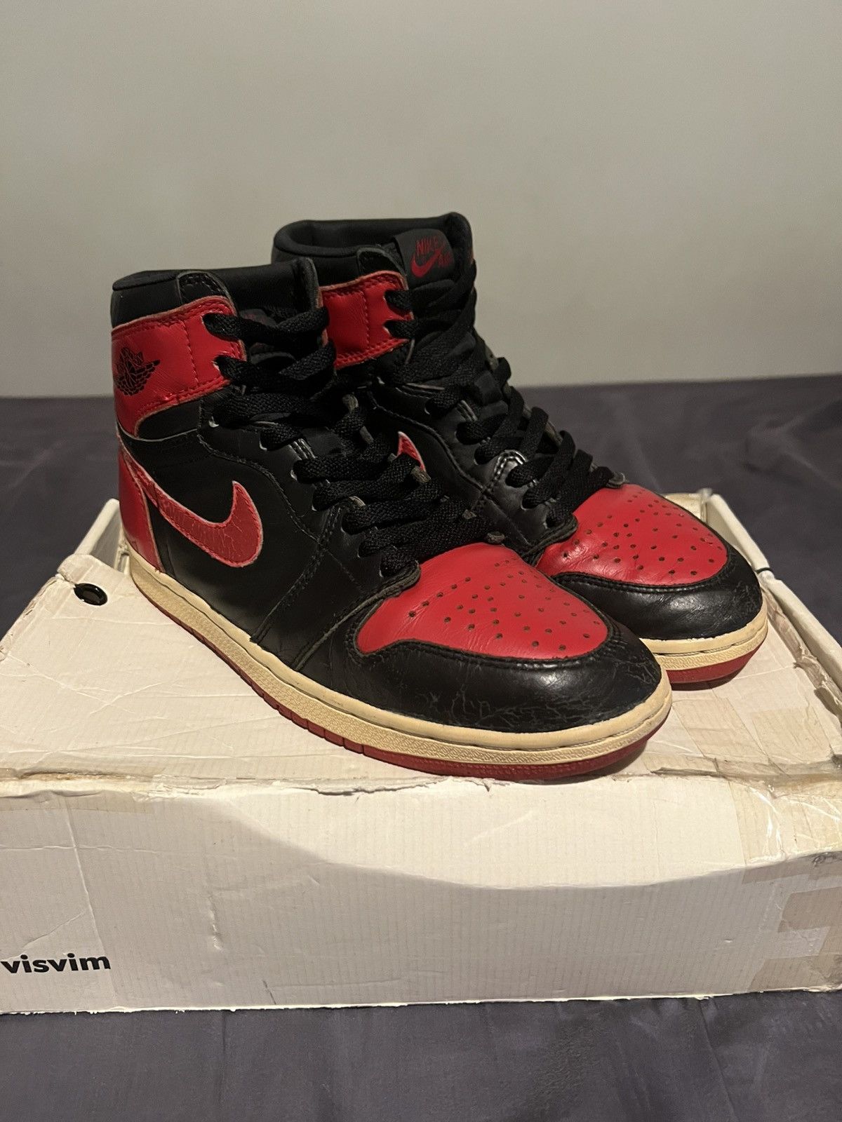 Jordan Brand Nike Air Jordan 1 Bred 1994 size UK 8.5 US 9.5 Size US 9.5 / EU 42-43 - 1 Thumbnail