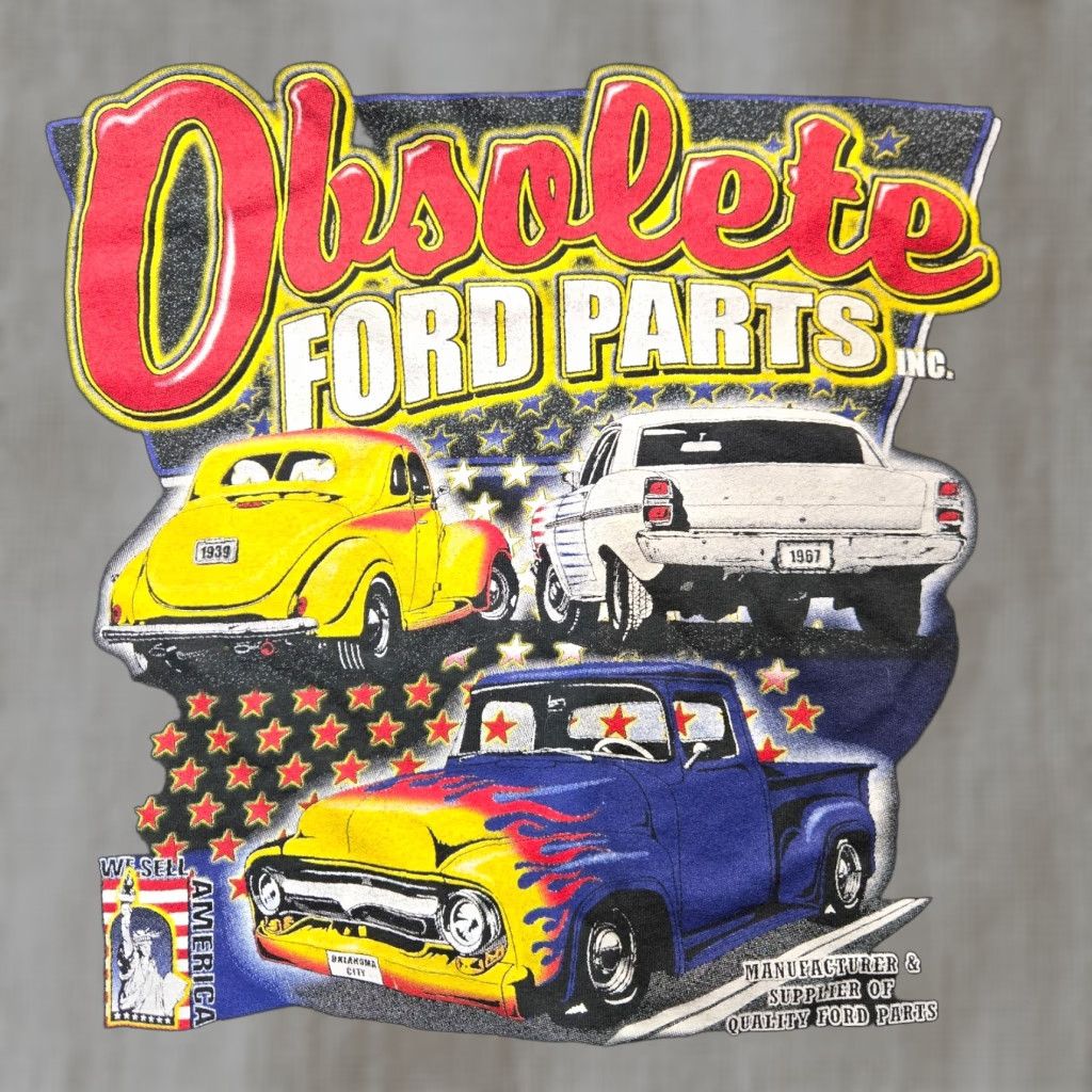 Ford FORD RACING Oklahoma Logo Black T-Shirt Adult XL Classic Short Sleeve Mens Size US XL / EU 56 / 4 - 1 Thumbnail