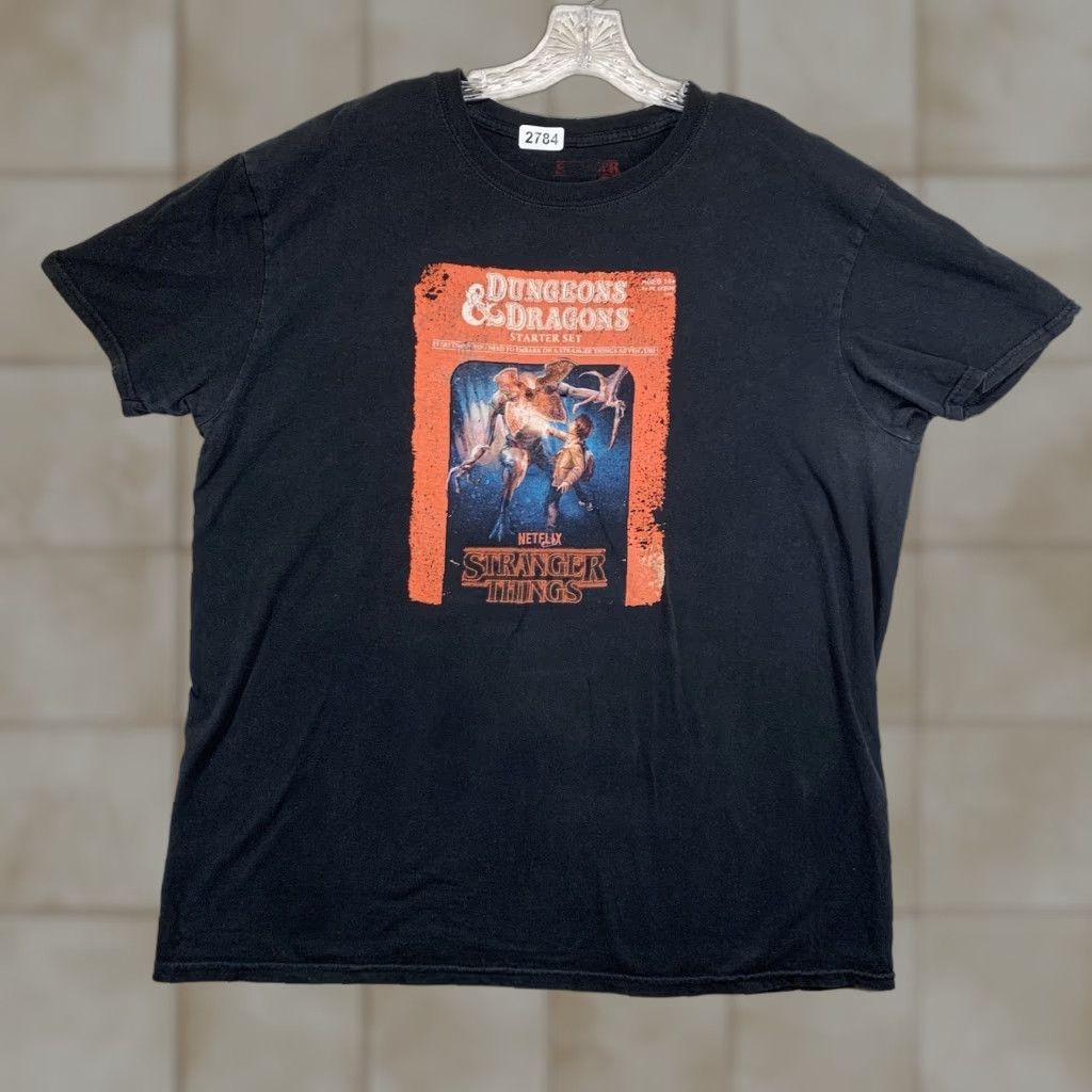 Vintage Vintage Stranger Things T-Shirt Dungeons & Dragons Demogorgon Graphic Unisex Adult Large Black Size US L / EU 52-54 / 3 - 1 Thumbnail