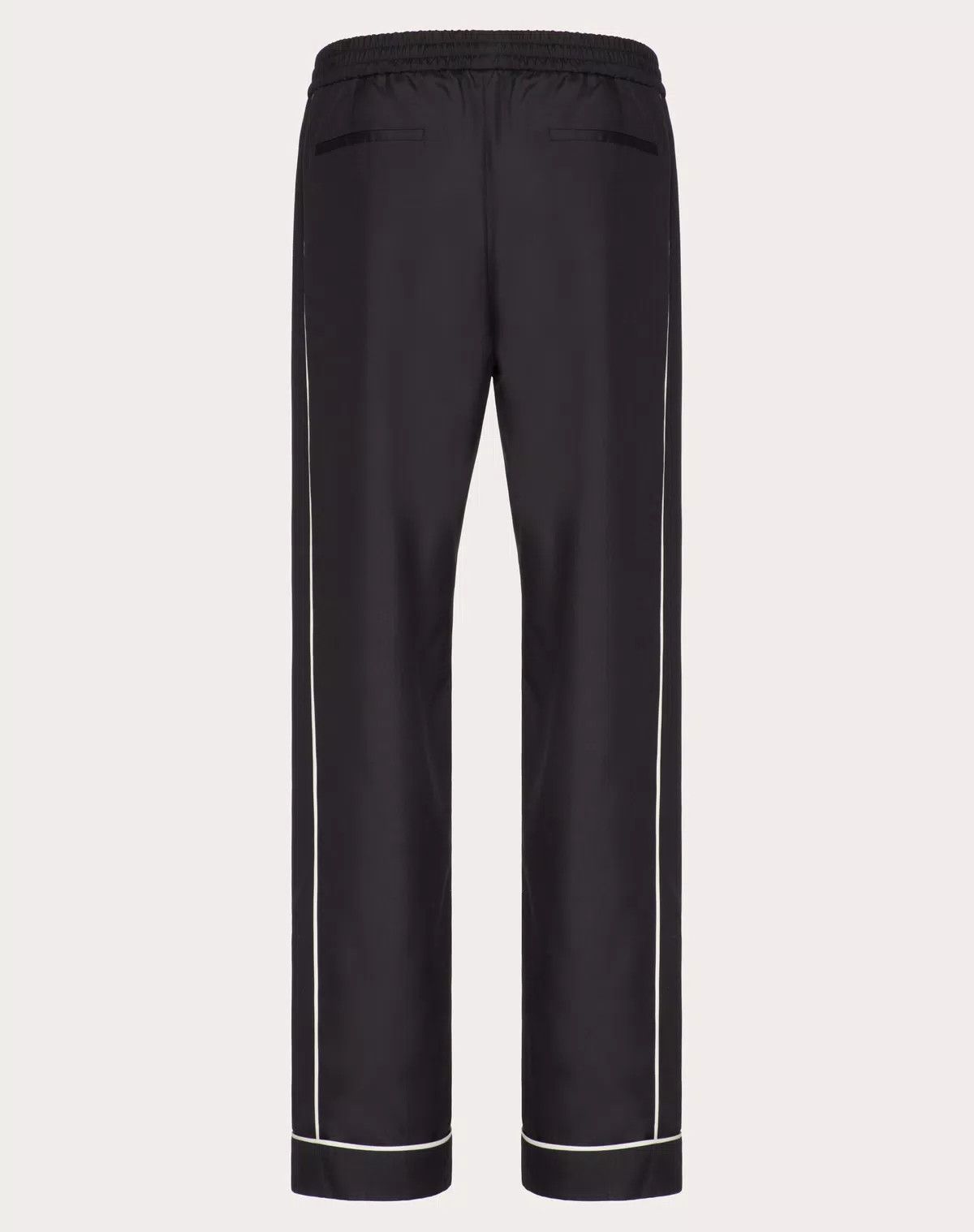 Valentino oc11z0725 Silk Popline Pyjama Pants in Black Size US 32 / EU 48 - 2 Thumbnail