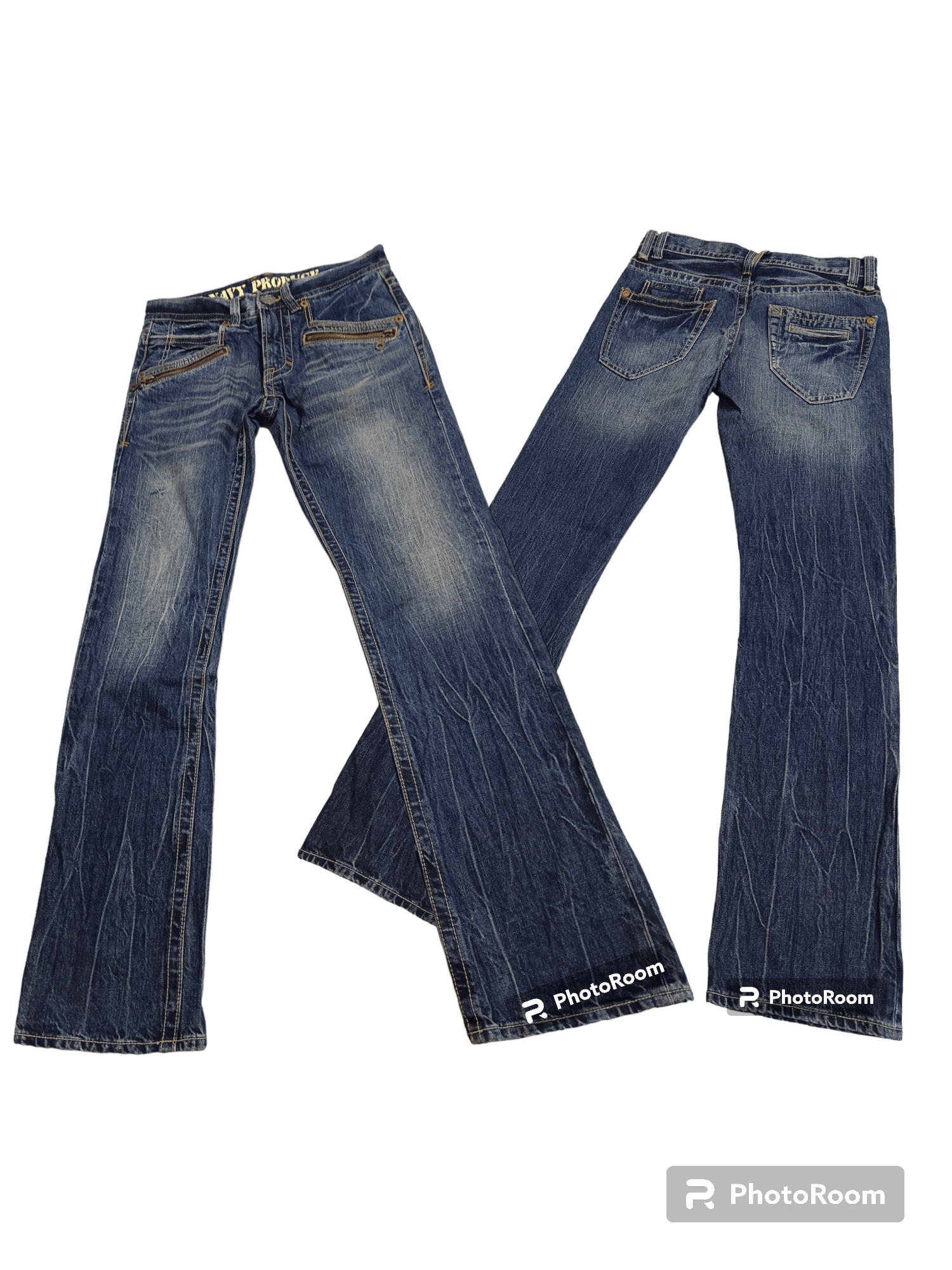 image of Naval Clothing Factory Navy Produce Flare Jeans in Blue Denim, Men's (Size 28)