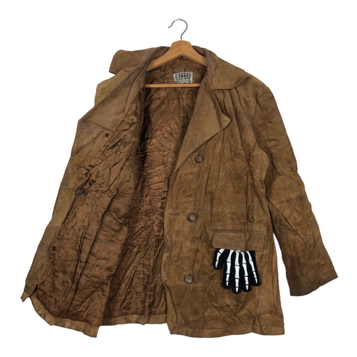 Japanese Brand 🔥90’s Leather Jacket Enjoy Issey Miyake Japan Double Breast Size US L / EU 52-54 / 3 - 9 Thumbnail