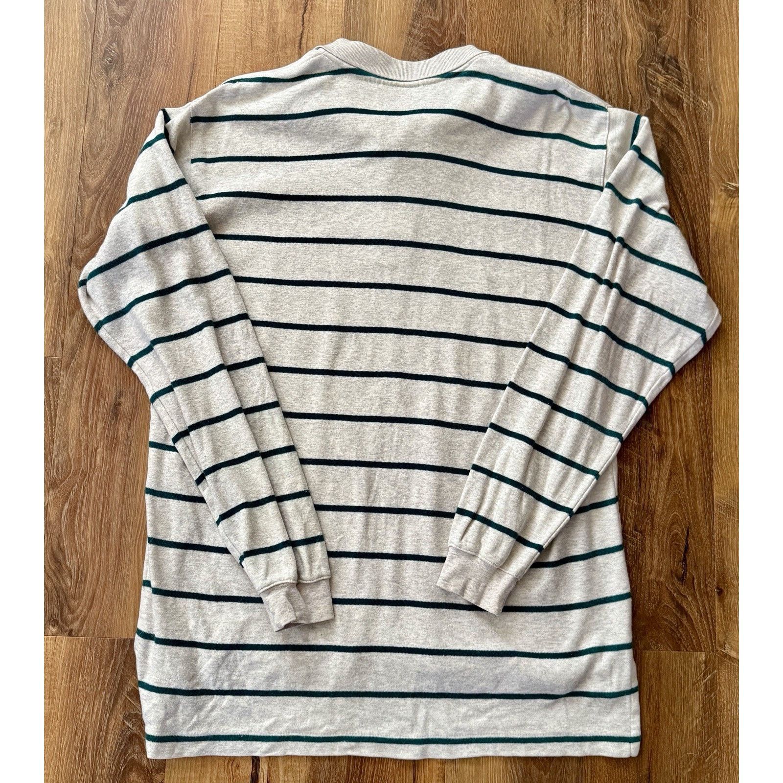 Eddie Bauer Vintage Eddie Bauer Rugby Shirt Men's MT Cream Green Stripe Size US M / EU 48-50 / 2 - 3 Thumbnail