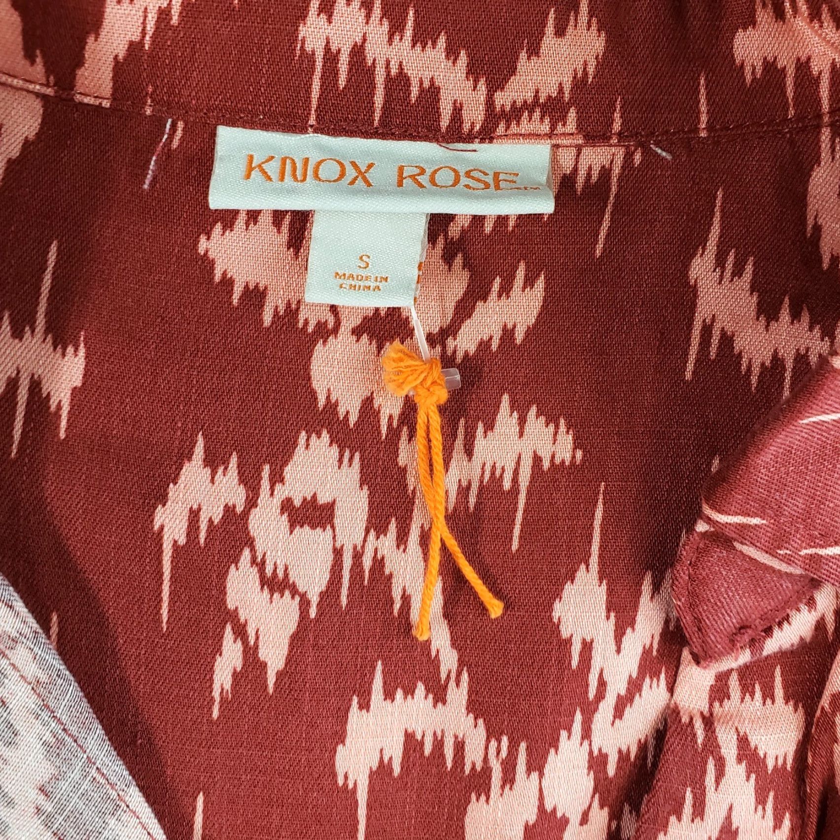 Vintage Knox Rose Womens Button Front Shirt Sz S Red Long Sleeve Lyocell Size S / US 4 / IT 40 - 6 Thumbnail