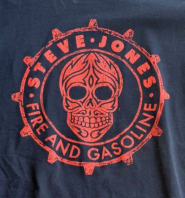 Other Steve Jones/Sex Pistols FIRE AND GASOLINE 1989 T-shirt. Size US M / EU 48-50 / 2 - 3 Thumbnail