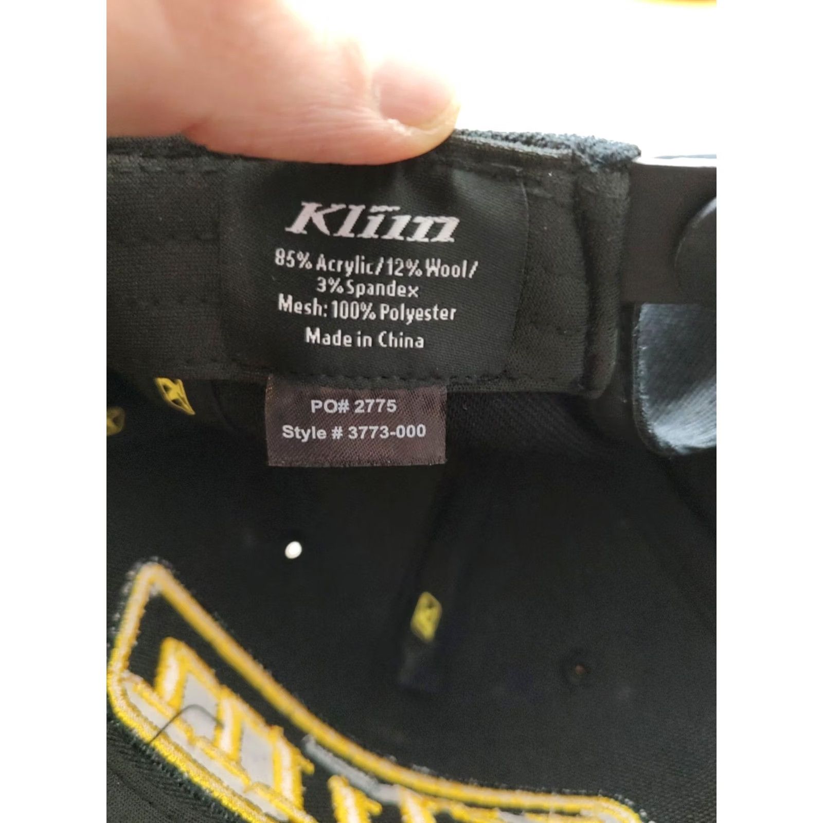 Logo 7 Klim 5 Panel Hat Black Yellow Snapback OS Adjustable Embroidered Logo Motocross Mens Hat Size ONE SIZE - 4 Thumbnail