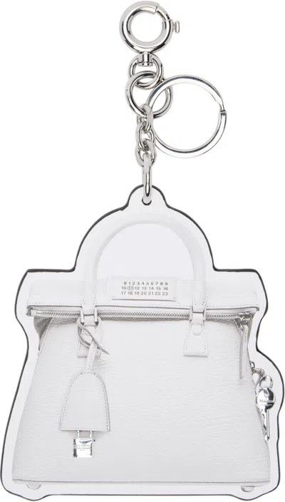 Maison Margiela o1mle0126 Size: OS / Unisex Leather Keyring in Gray Size ONE SIZE - 1 Preview