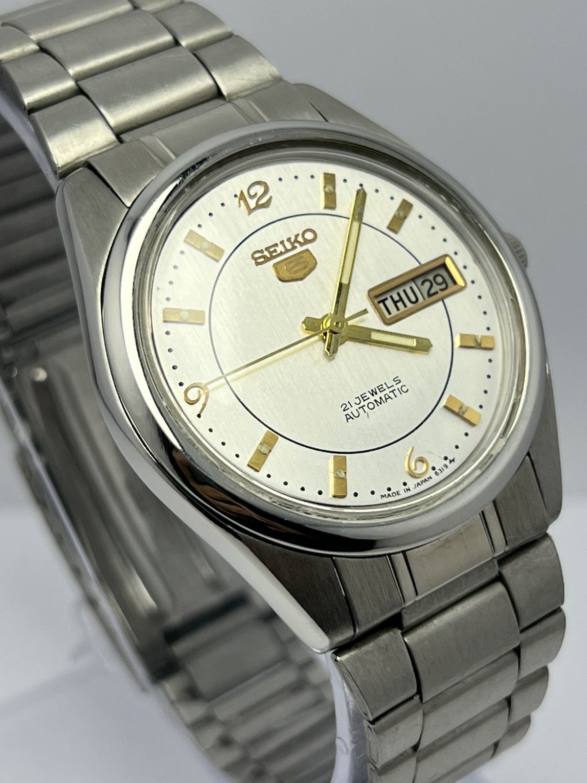 Seiko Seiko 5 Automatic Vintage Wrist Watch Day/Date Japan Size 36 - 1 Thumbnail