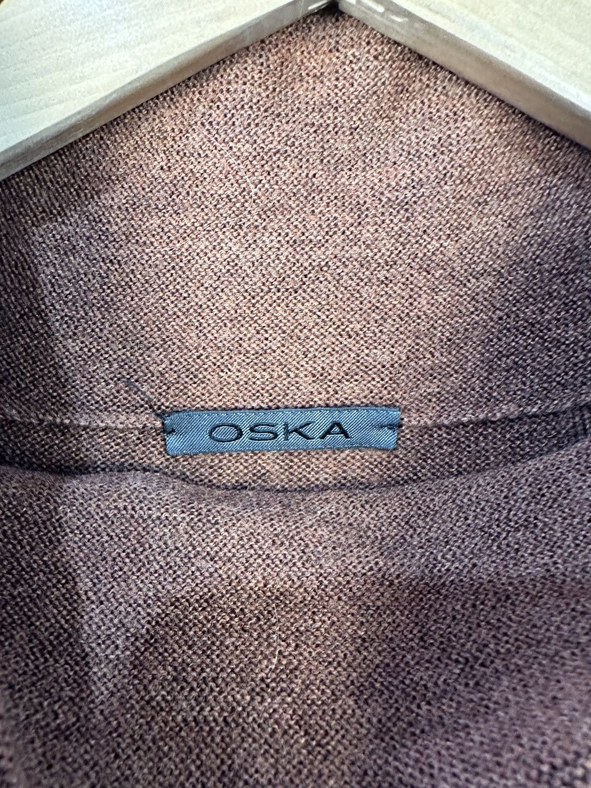 OSKA OSKA Cowl Neck Sweater 100% Virgin Wool Size 2 Rust Brown Size S / US 4 / IT 40 - 6 Thumbnail