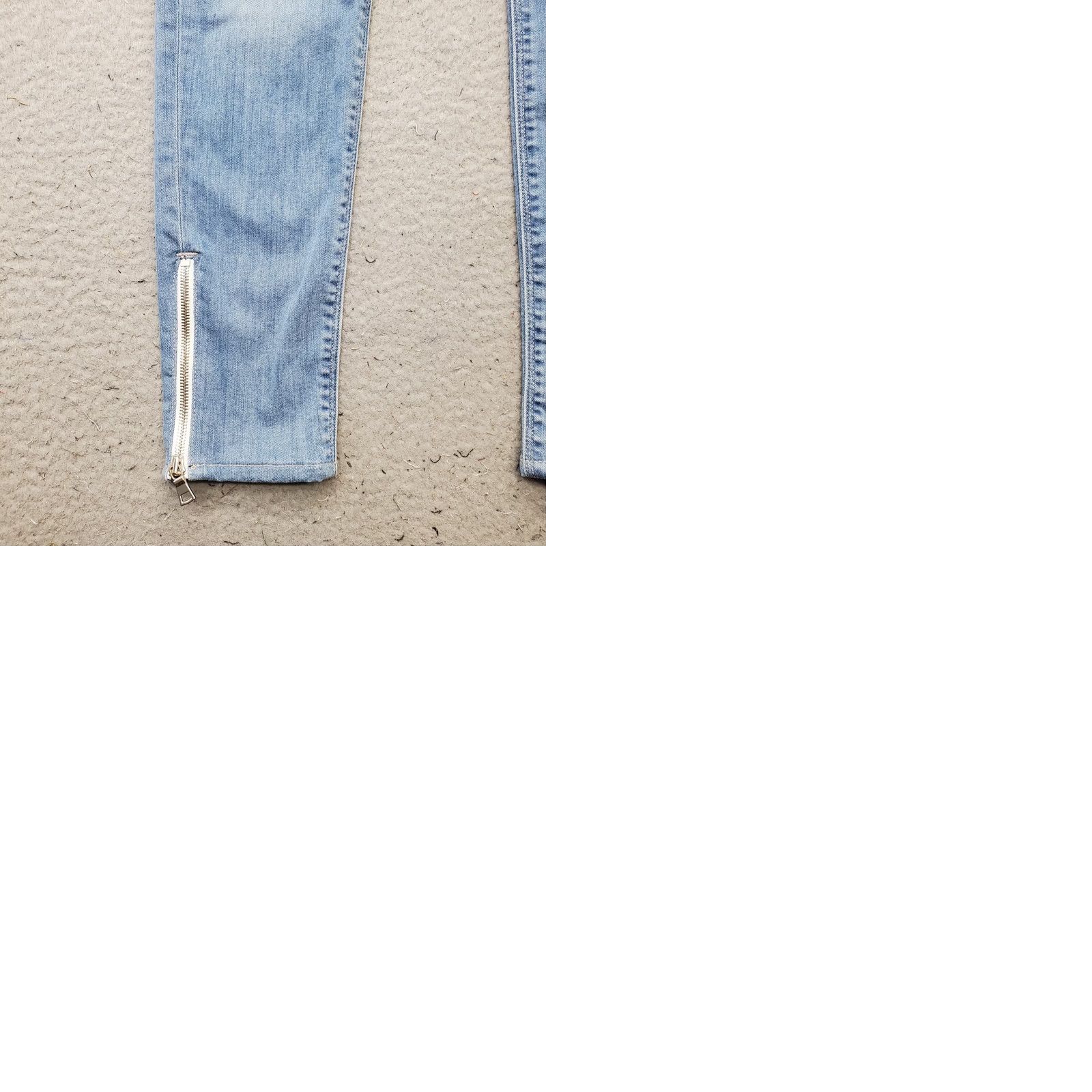 Hudson Hudson Jeans Womens 27 Blue Denim Distressed Comfort Krista Ankle Zip Skinny Leg Size 27" / US 4 / IT 40 - 9 Thumbnail