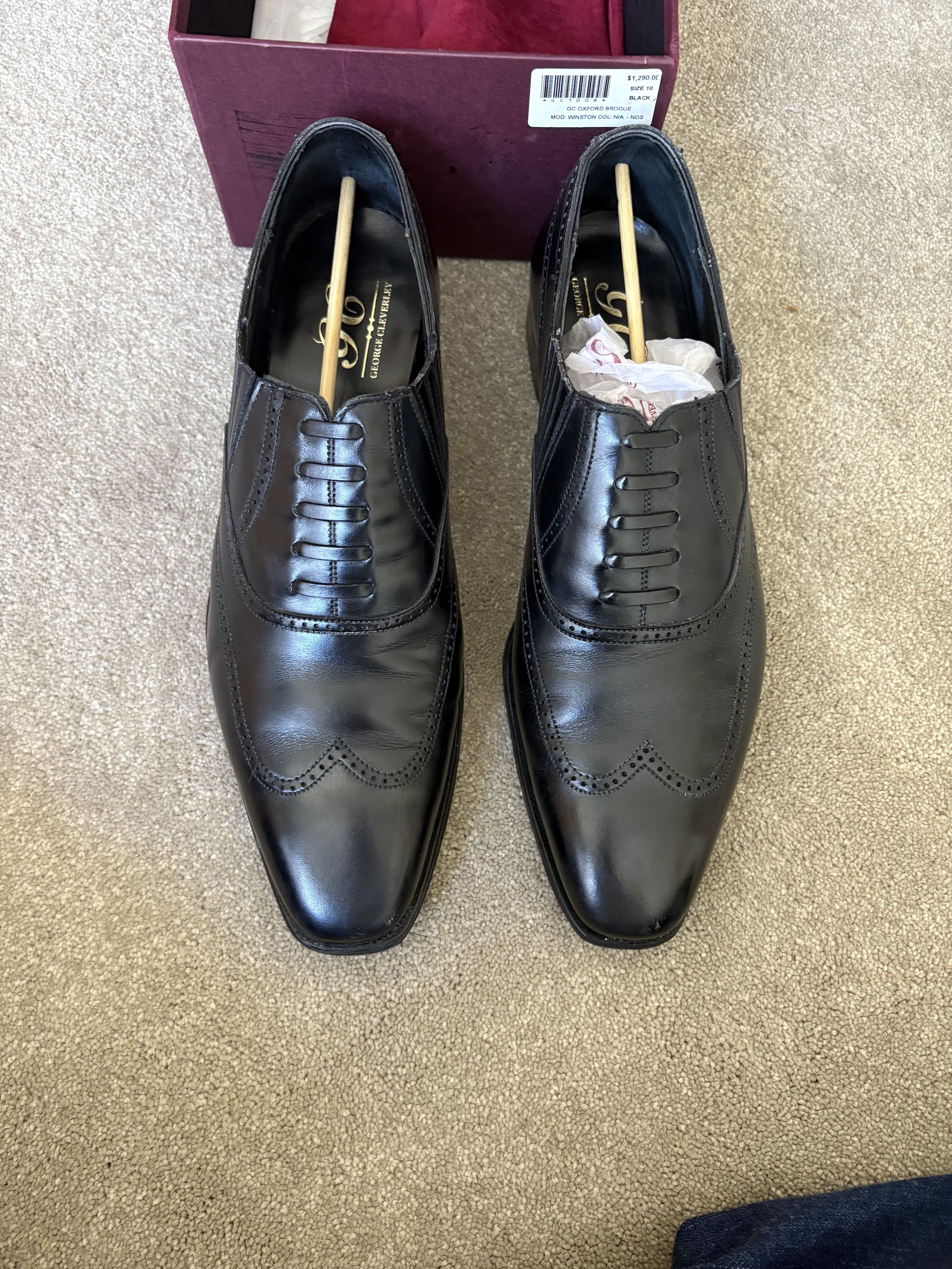 George Cleverley George Cleverly Winston UK10 black calf leather Size US 11 / EU 44 - 3 Thumbnail