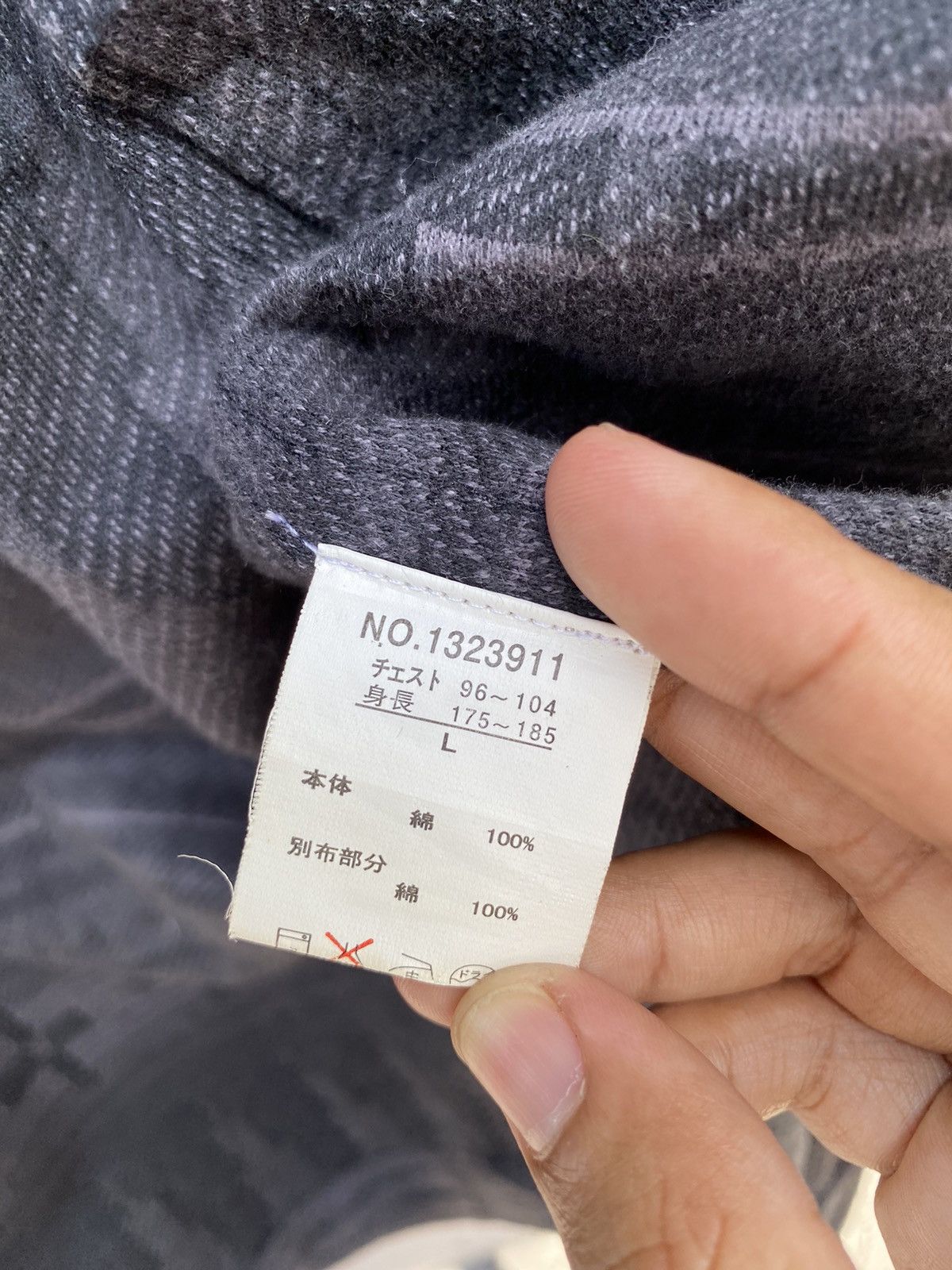 Flannel × Japanese Brand HERITAGE STONE Distress Look Charcoal Grey Flannel Size US M / EU 48-50 / 2 - 11 Thumbnail