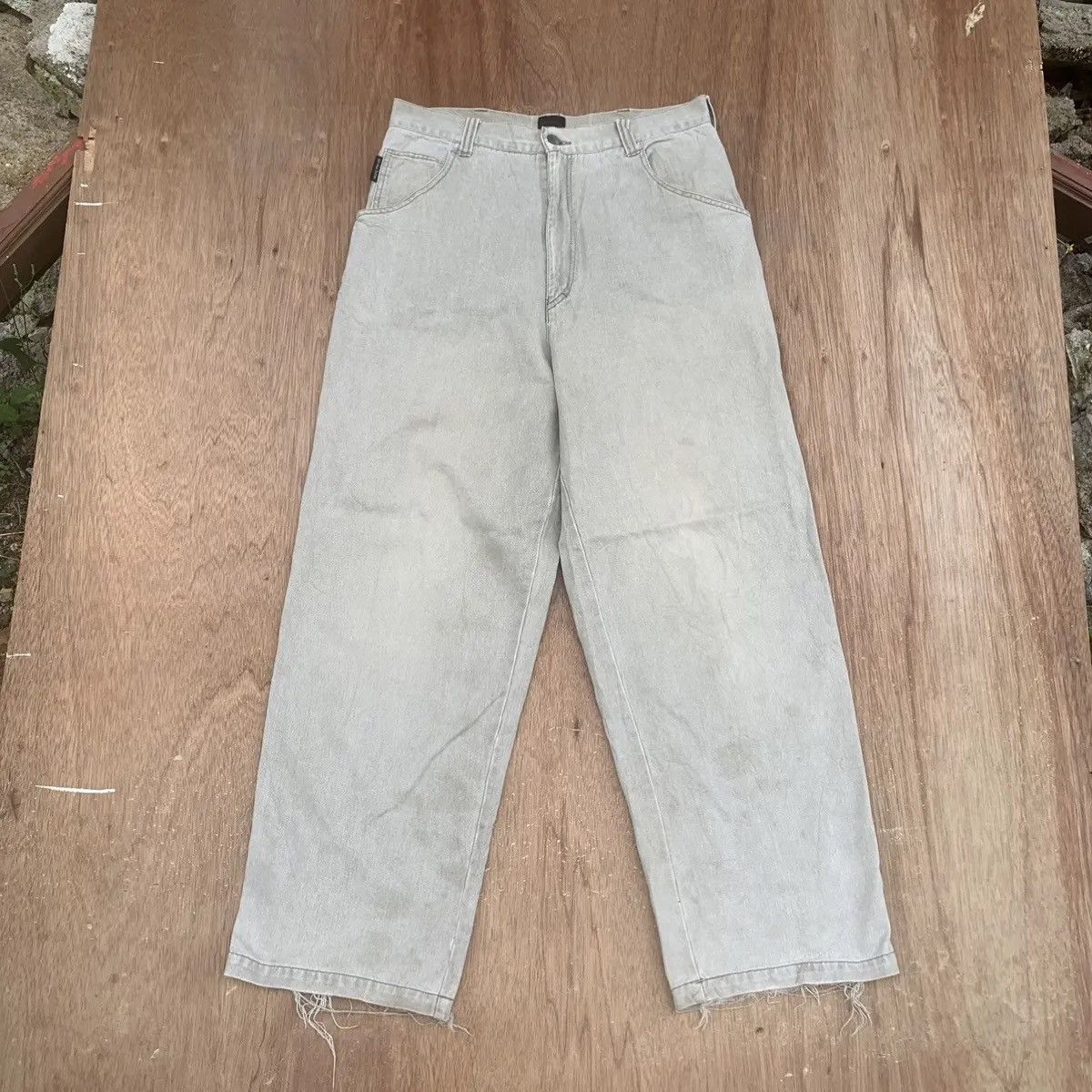 Japanese Brand BAGGY VINTAGE GRAP HITE TROUSERS SKATE GANG FADED PANTS Size US 30 / EU 46 - 1 Thumbnail