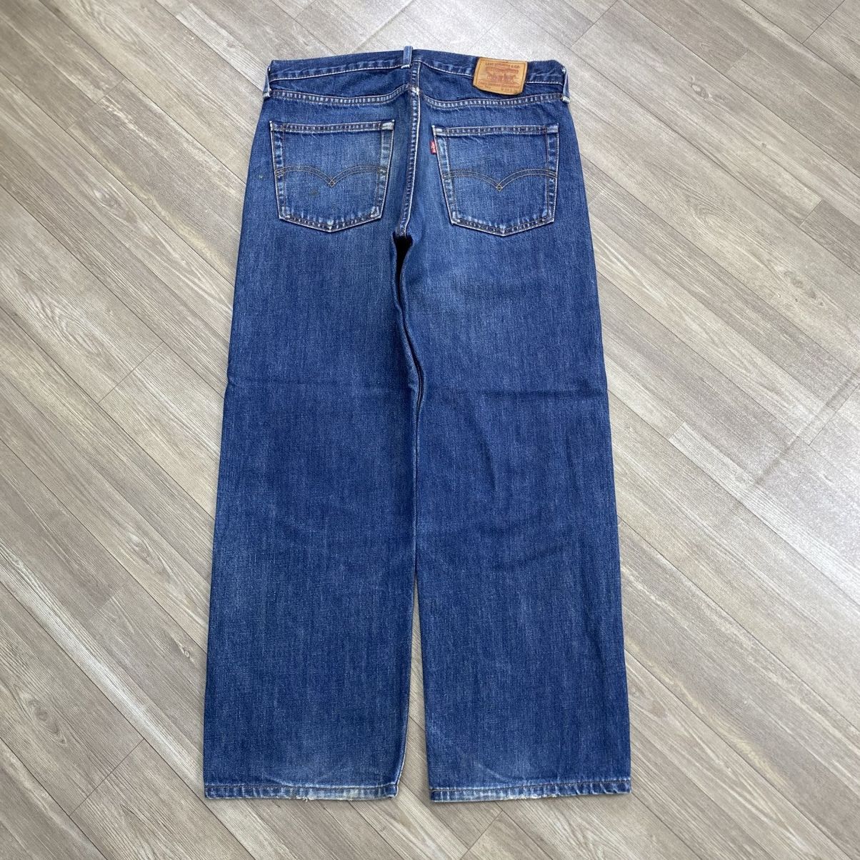 Levi's Vintage Clothing 🇯🇵1990s Vintage Levis 503 Japan 34x36 Blue Baggy Jeans Size US 33 - 13 Thumbnail