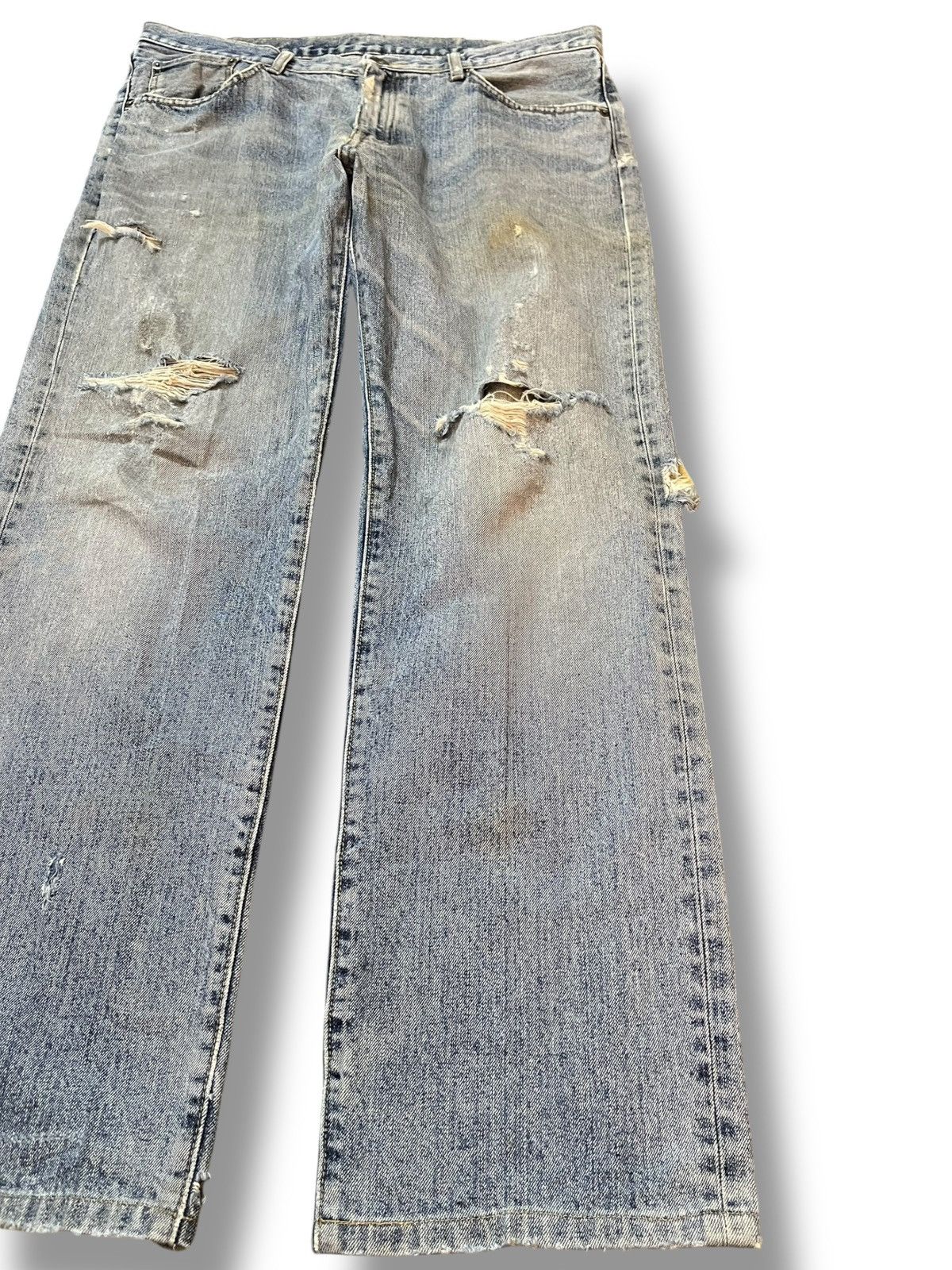 Uniqlo Vintage Uniqlo Loose Grunge Distressed Denim Size US 35 - 4 Thumbnail