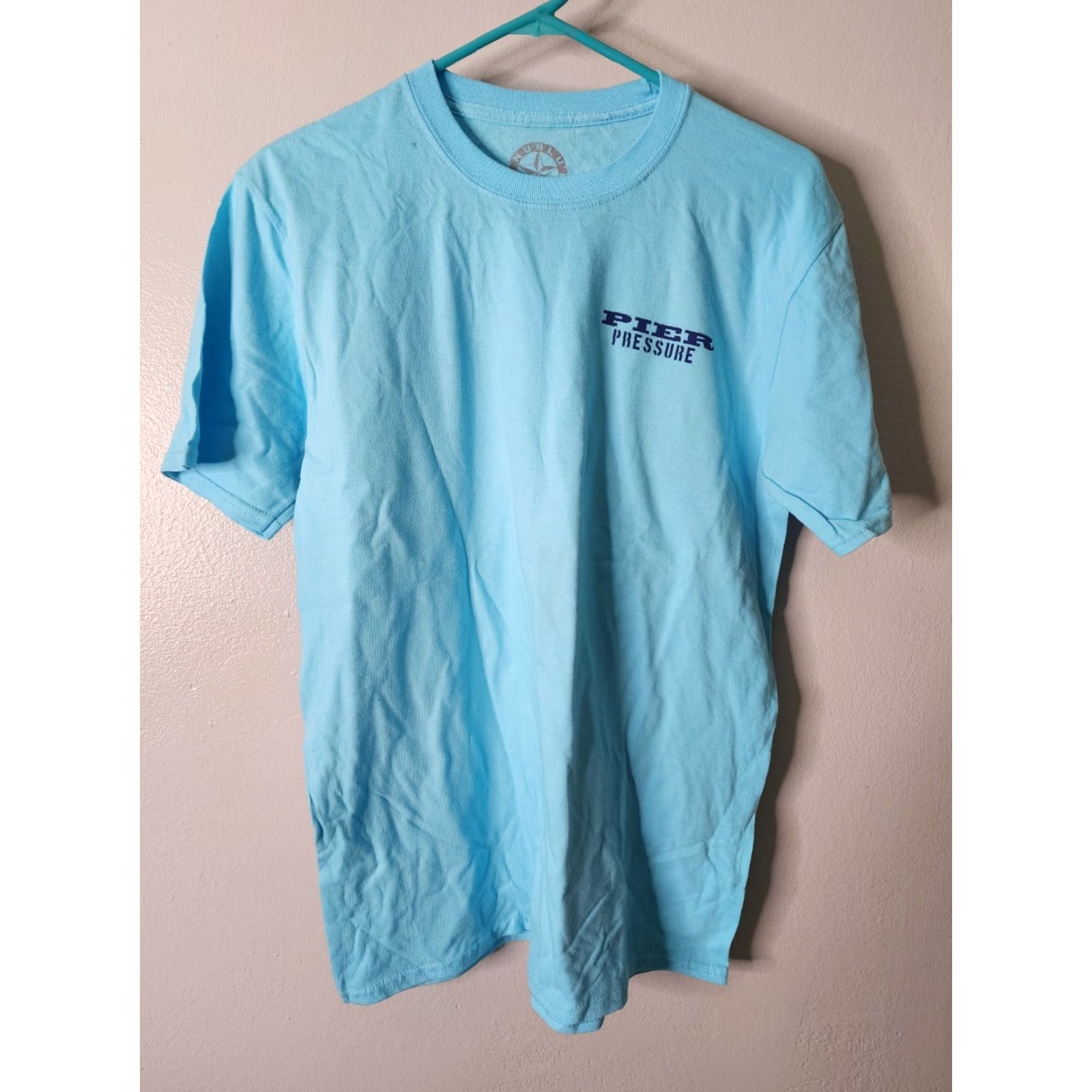Doublet NuBlu Sportswear Mens T-Shirt M Double Sided Shark Drinking Funny Blue Cotton Crew Neck Short Sleeve Mens Size US M / EU 48-50 / 2 - 2 Thumbnail