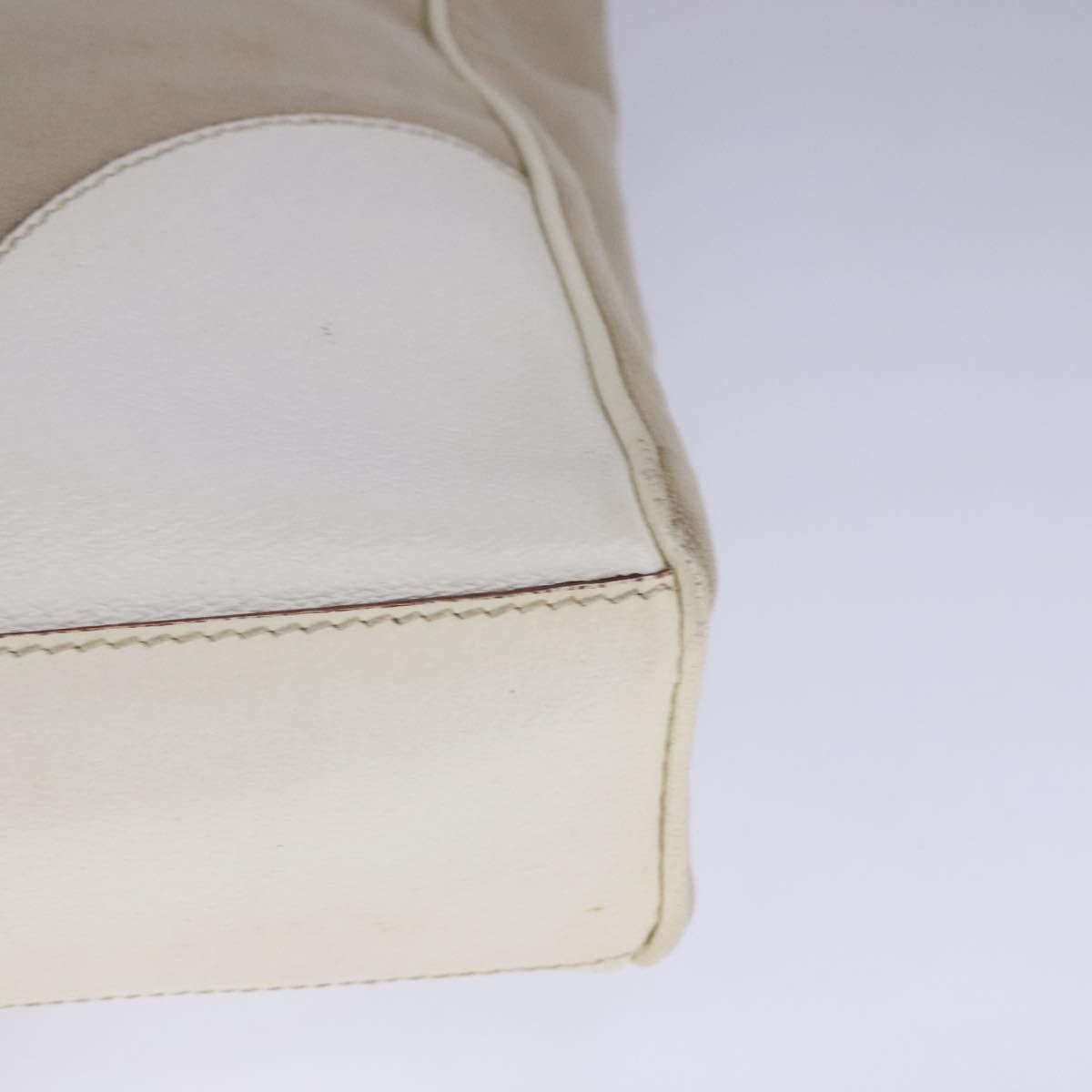 Prada PRADA Tote Bag Canvas Leather Beige White Silver Size ONE SIZE - 15 Thumbnail