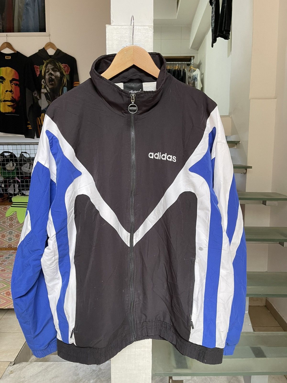 Adidas × Vintage Vintage Adidas Windbreaker 90s like balenci Size US XL / EU 56 / 4 - 1 Thumbnail