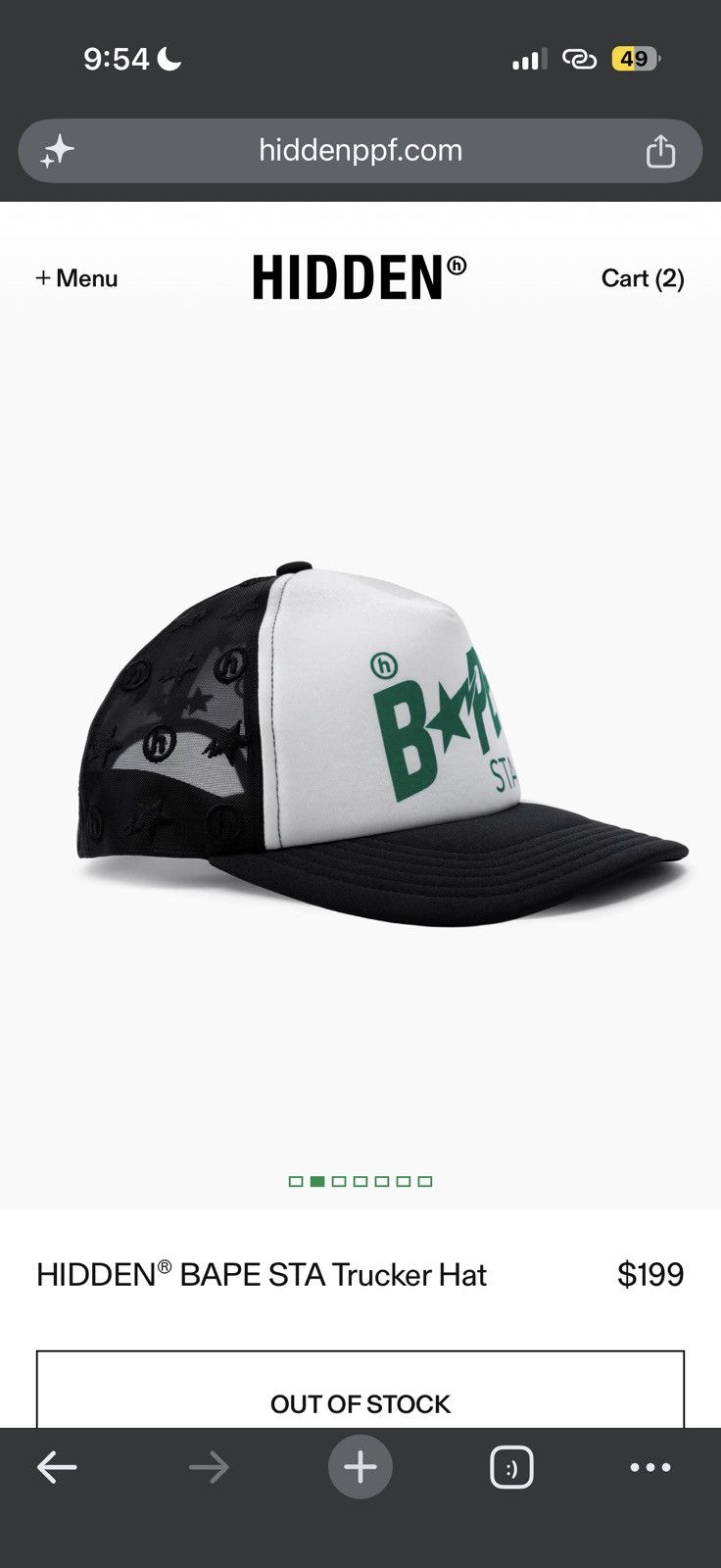 Bape BAPE X HIDDEN BAPE STA MESH CAP Size ONE SIZE - 8 Thumbnail