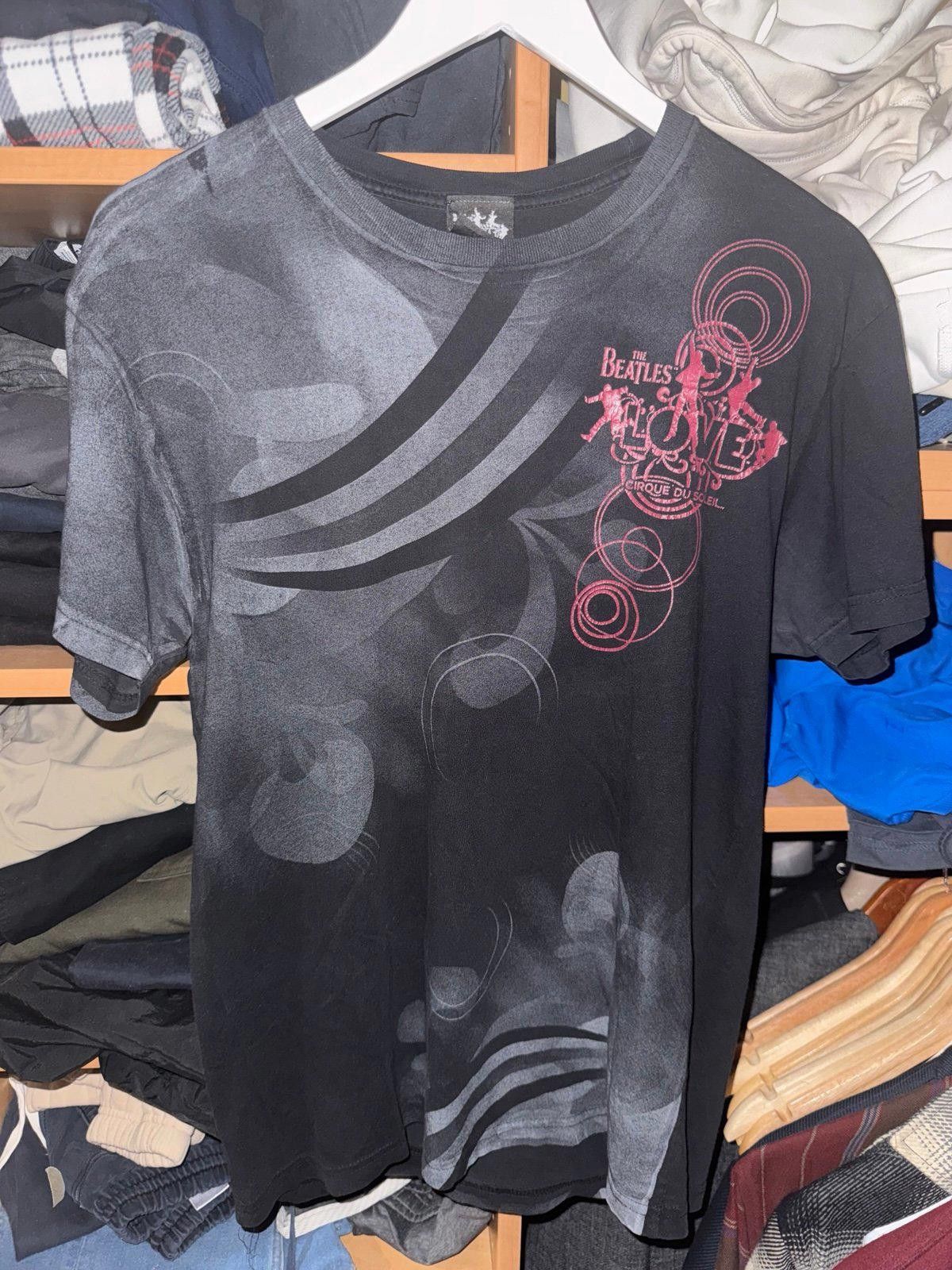 Designer The Beatles Cirque Du Soleil Love T-Shirt Black & Gray Sz M Size US M / EU 48-50 / 2 - 2 Thumbnail
