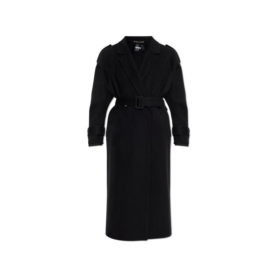 Versace VERSACE Double Breasted Black Wool Long Coat New & Authentic Size M / US 6-8 / IT 42-44 - 1 Preview