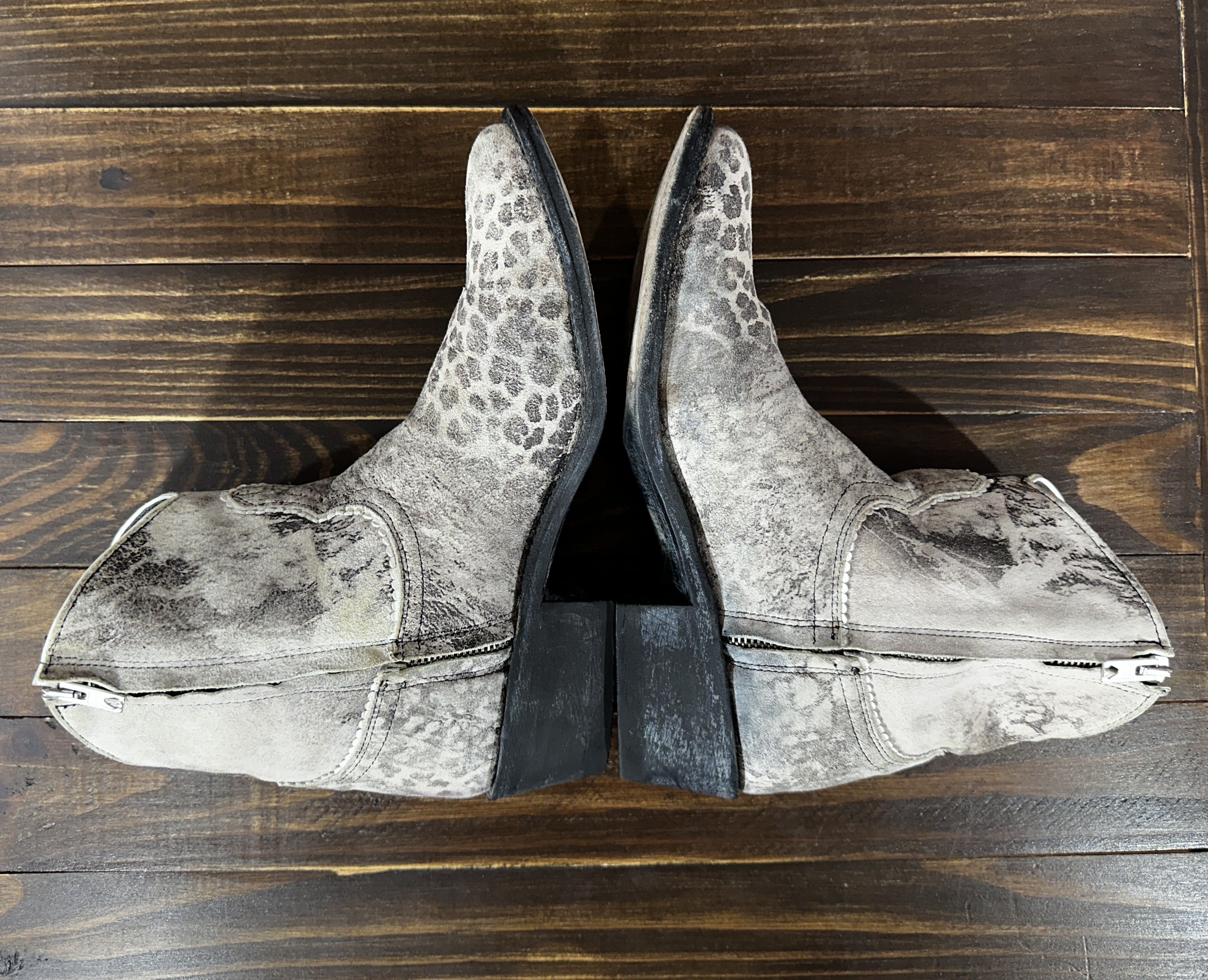 Mexicana MEXICANA TRISTAR 7 Black Grey LEOPARD Boots Made In Mexico Size US 8 / IT 38 - 24 Thumbnail