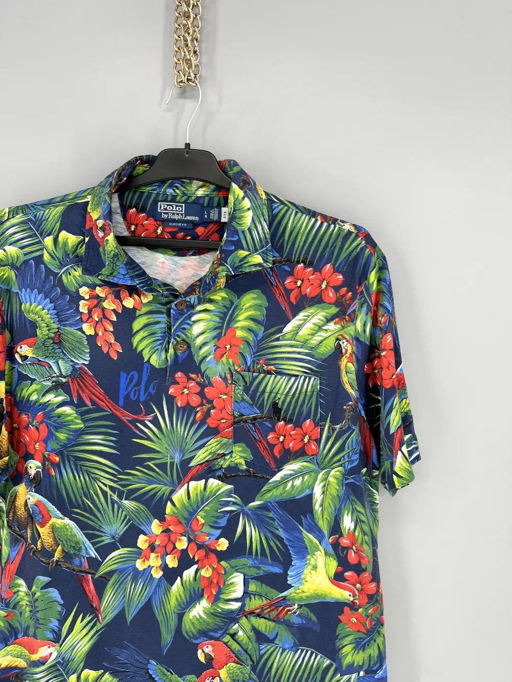 Band Tees Polo Ralph Lauren Men Classic Fit Hawaiian Tropical Parrot Size US L / EU 52-54 / 3 - 5 Thumbnail