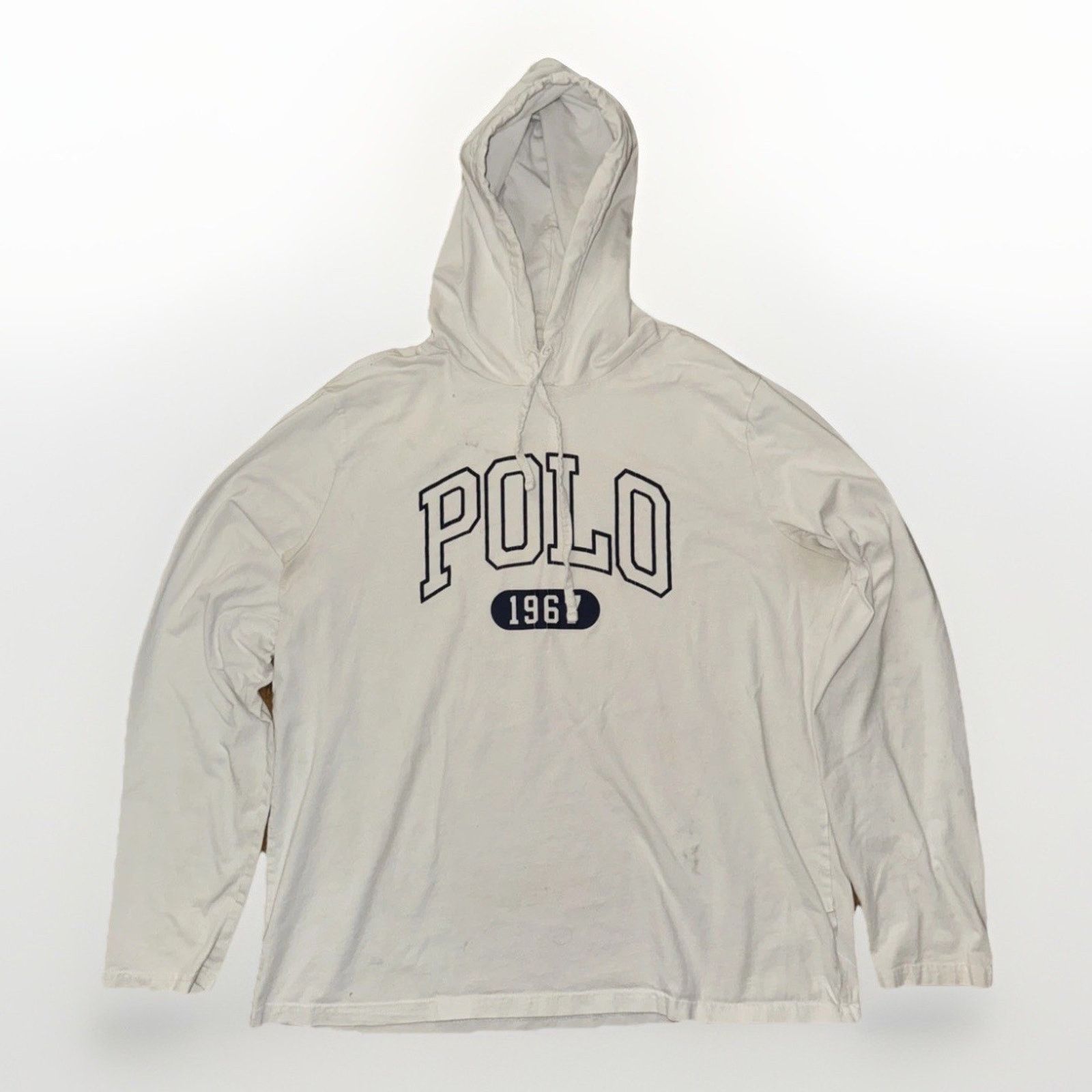 Ralph Lauren × Vintage Polo Ralph Lauren 1967 Hooded Long Sleeve Shirt White L Size US L / EU 52-54 / 3 - 1 Thumbnail