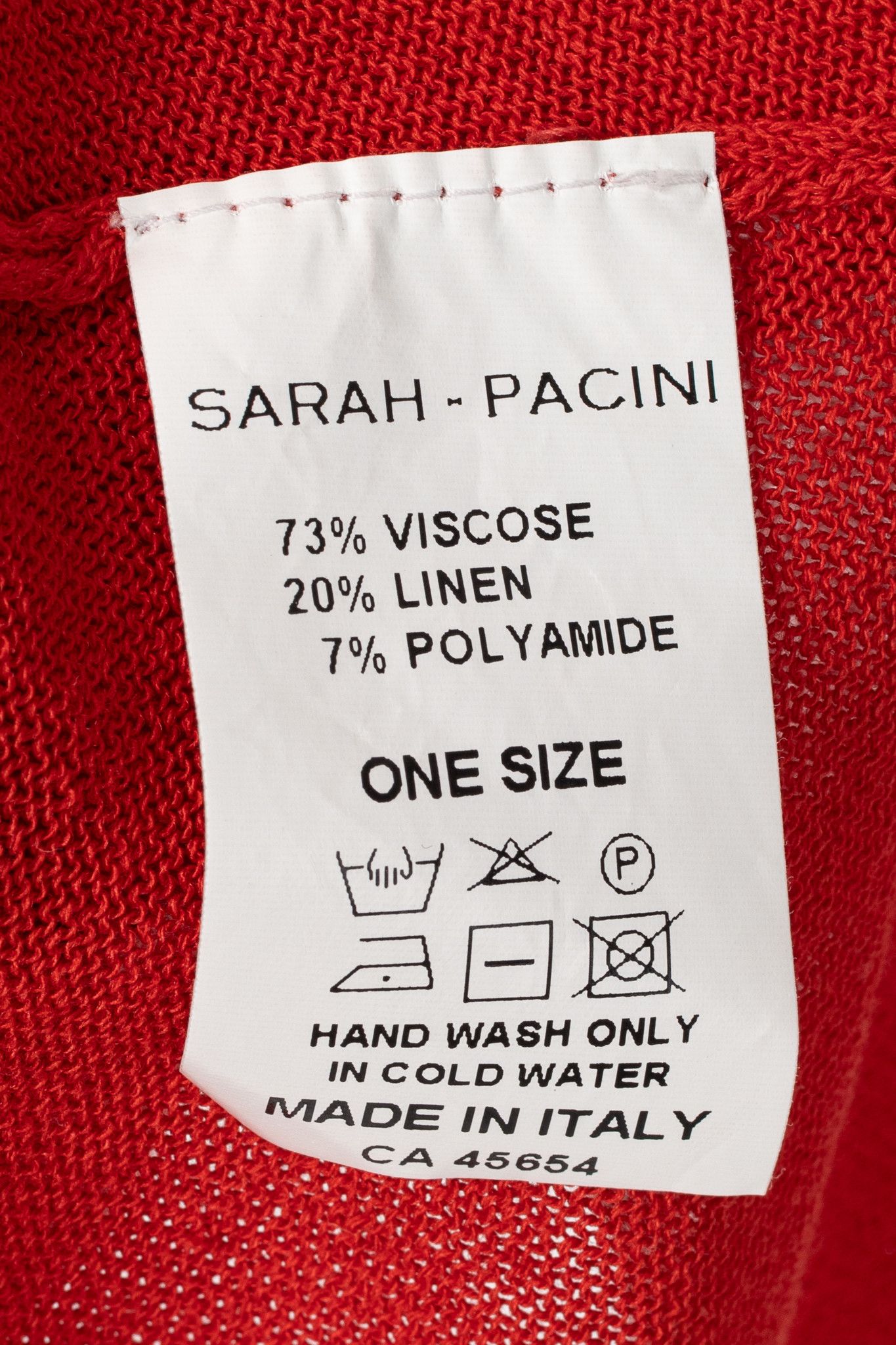 Sarah Pacini Sarah Pacini Red Linen-Blend Knit Cowl Sweater Size ONE SIZE - 8 Thumbnail