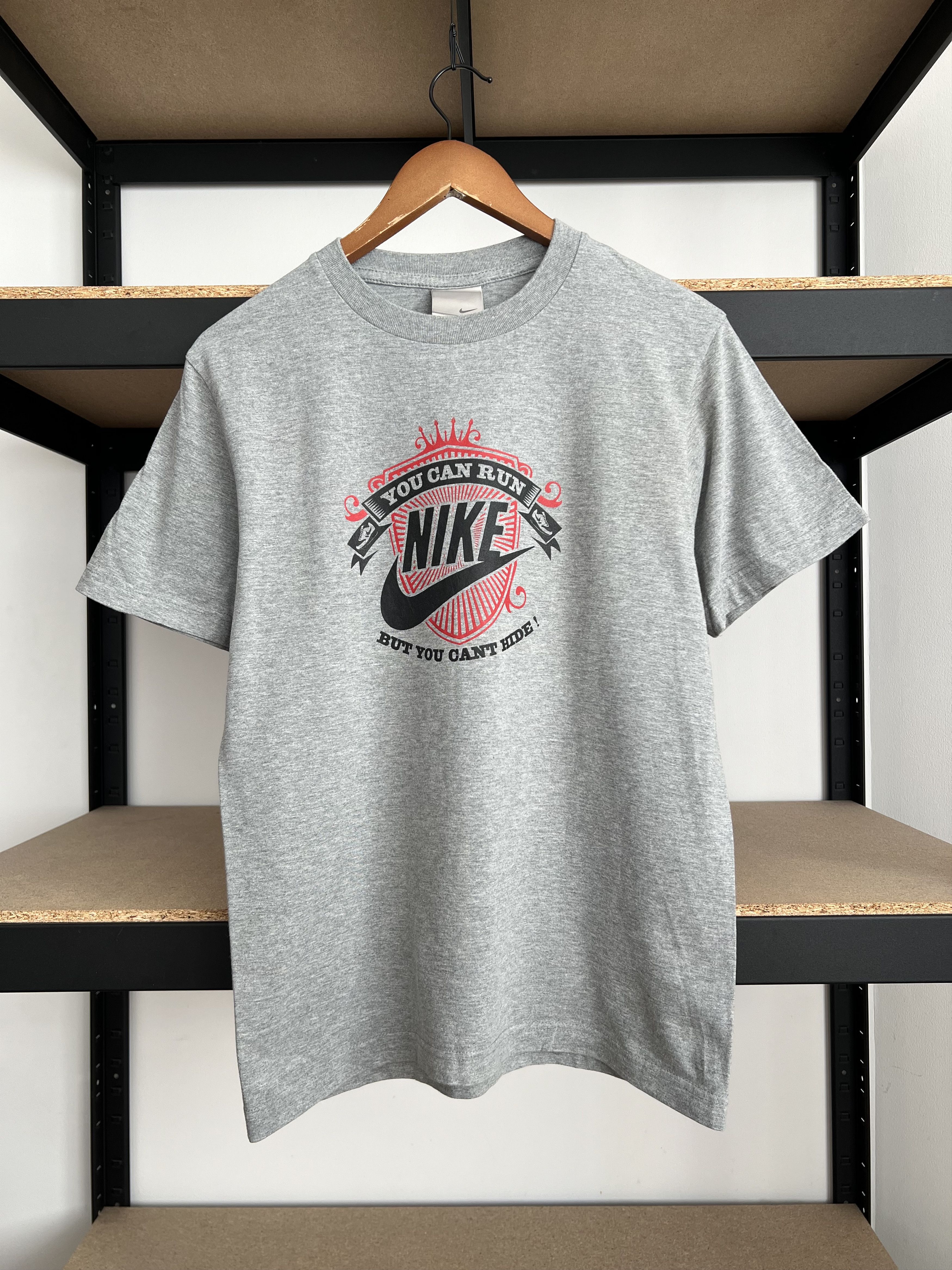 Nike Vintage 2000s Nike You Can Run But You Cant Hide T-shirt Size US S / EU 44-46 / 1 - 1 Thumbnail