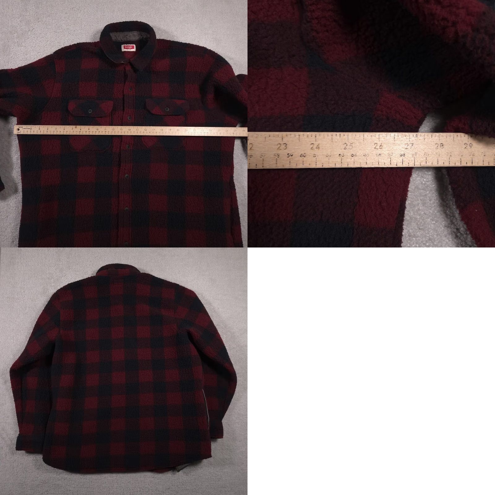 Wrangler VINTAGE Wrangler Jacket Mens XL Red Black Buffalo Plaid Fleece Sherpa Shacket Size US XL / EU 56 / 4 - 9 Thumbnail