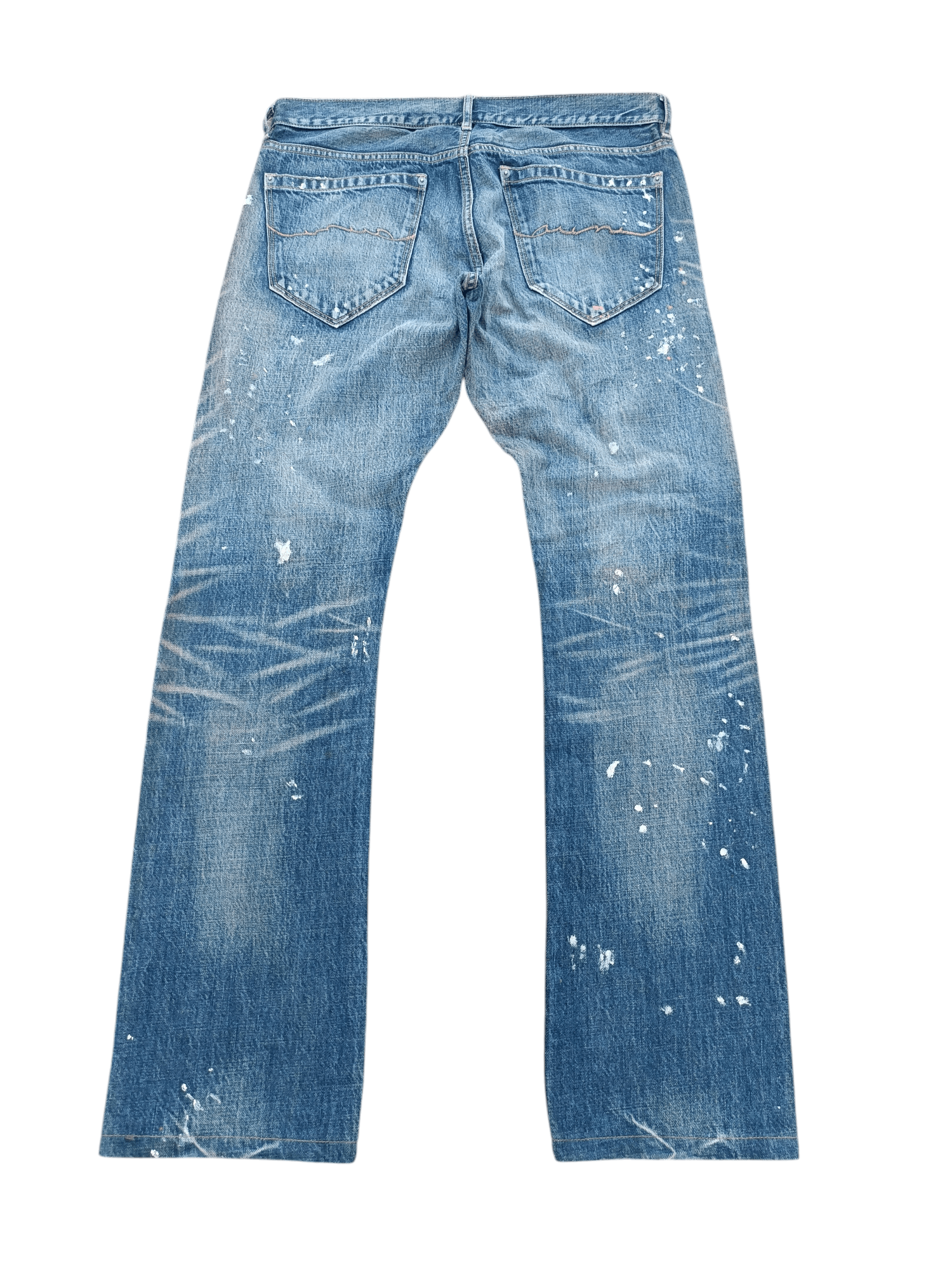 Japanese Brand × Tornado Mart RARE Japanese Brand Paint Splash Whiskers Faded Denim Jeans Size US 34 / EU 50 - 15 Thumbnail