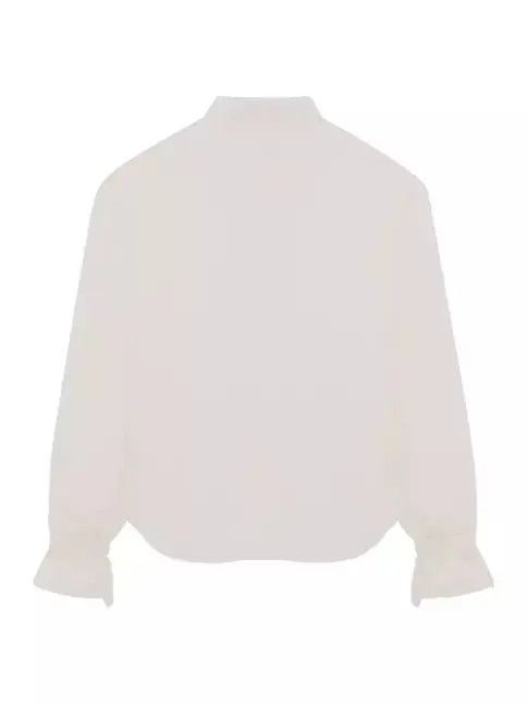 Saint Laurent Paris o1bcso1str1124 Shirt in Striped Silk in White Size US L / EU 52-54 / 3 - 2 Thumbnail