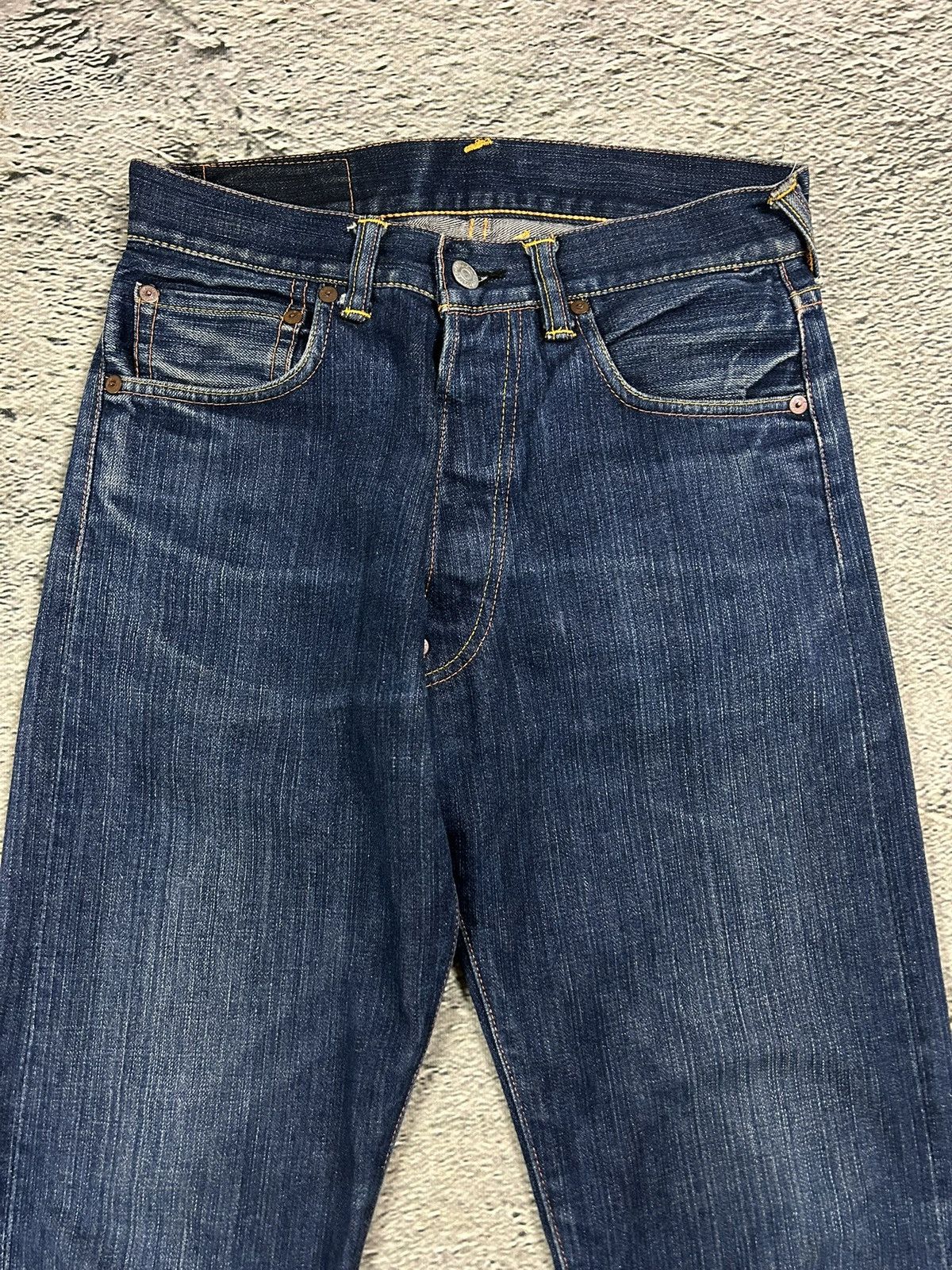 Evisu Evisu jeans daicock vintage selvedge navy big logo white Size 28" / US 6 / IT 42 - 9 Thumbnail