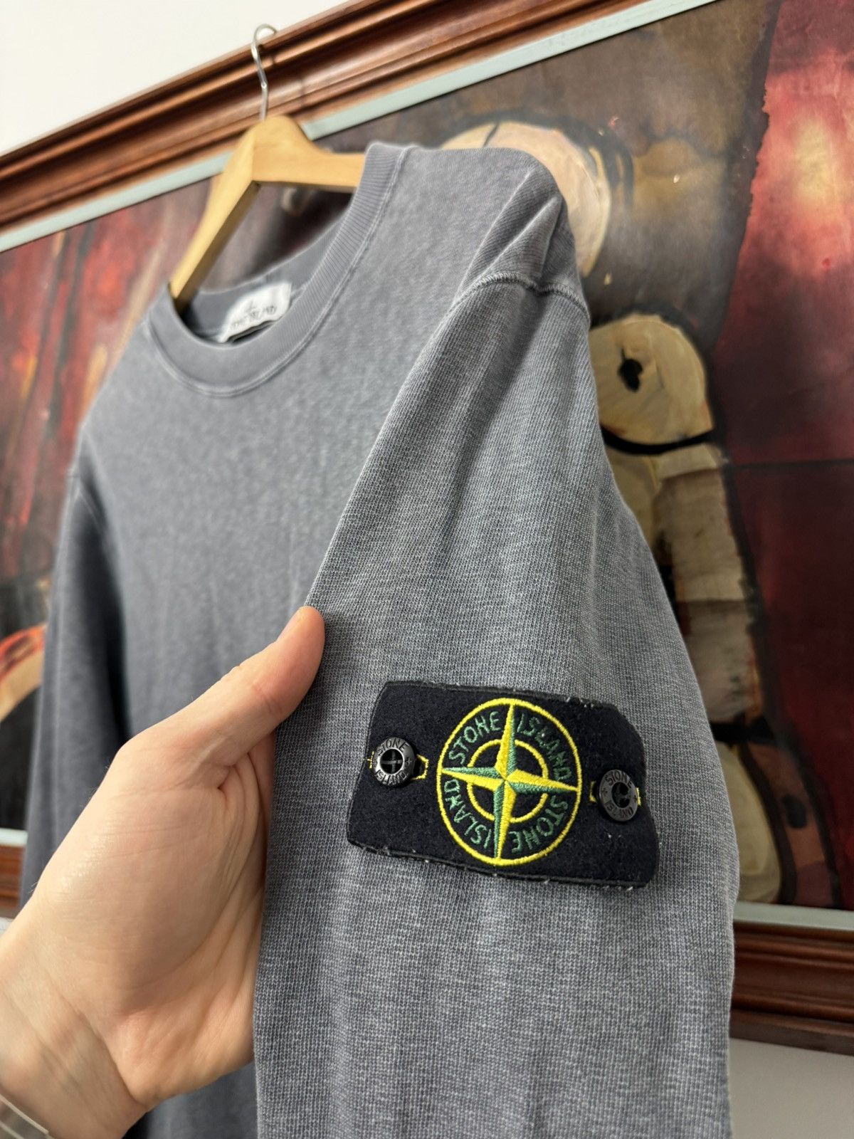 Stone Island Stone Island Vintage Washed Gray Crewneck Rare Streetwear Size US M / EU 48-50 / 2 - 3 Thumbnail