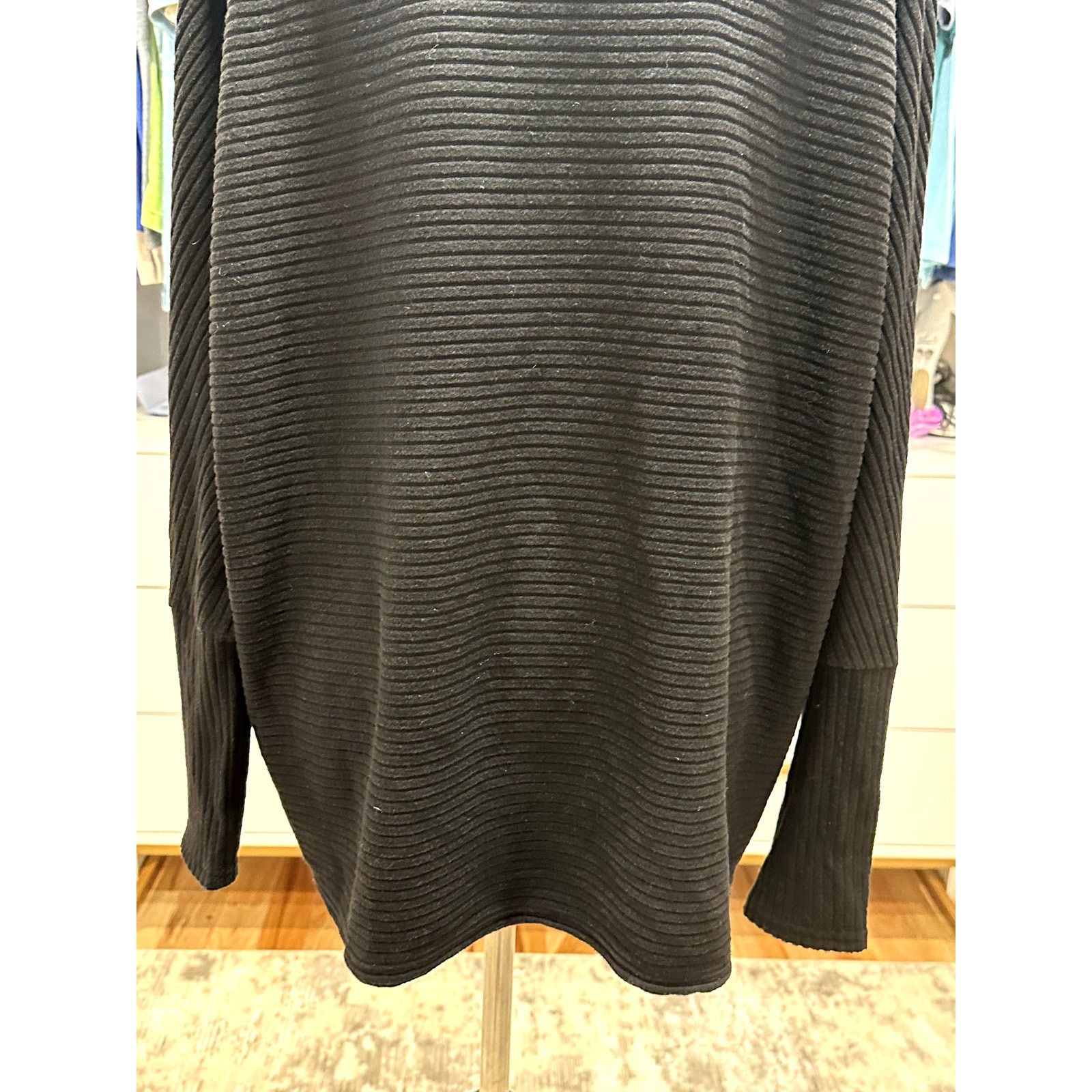 Other Caslon Ribbed Top Dolman Sleeves Snap Cuffs Long Sleeve 1X Size XL / US 12-14 / IT 48-50 - 8 Thumbnail