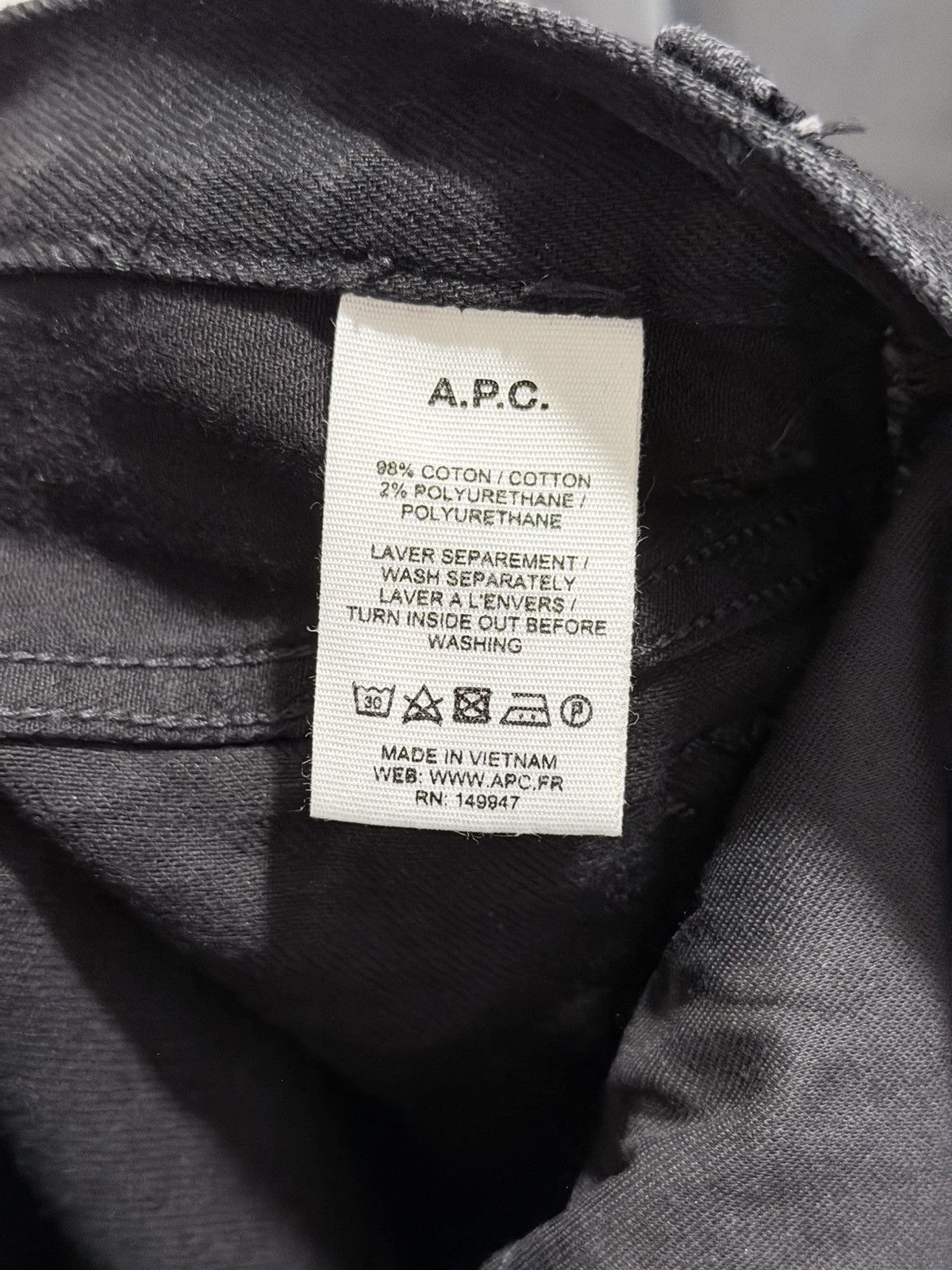 A.P.C. A.P.C. Black Petit New Standard Jeans Size US 29 - 3 Thumbnail